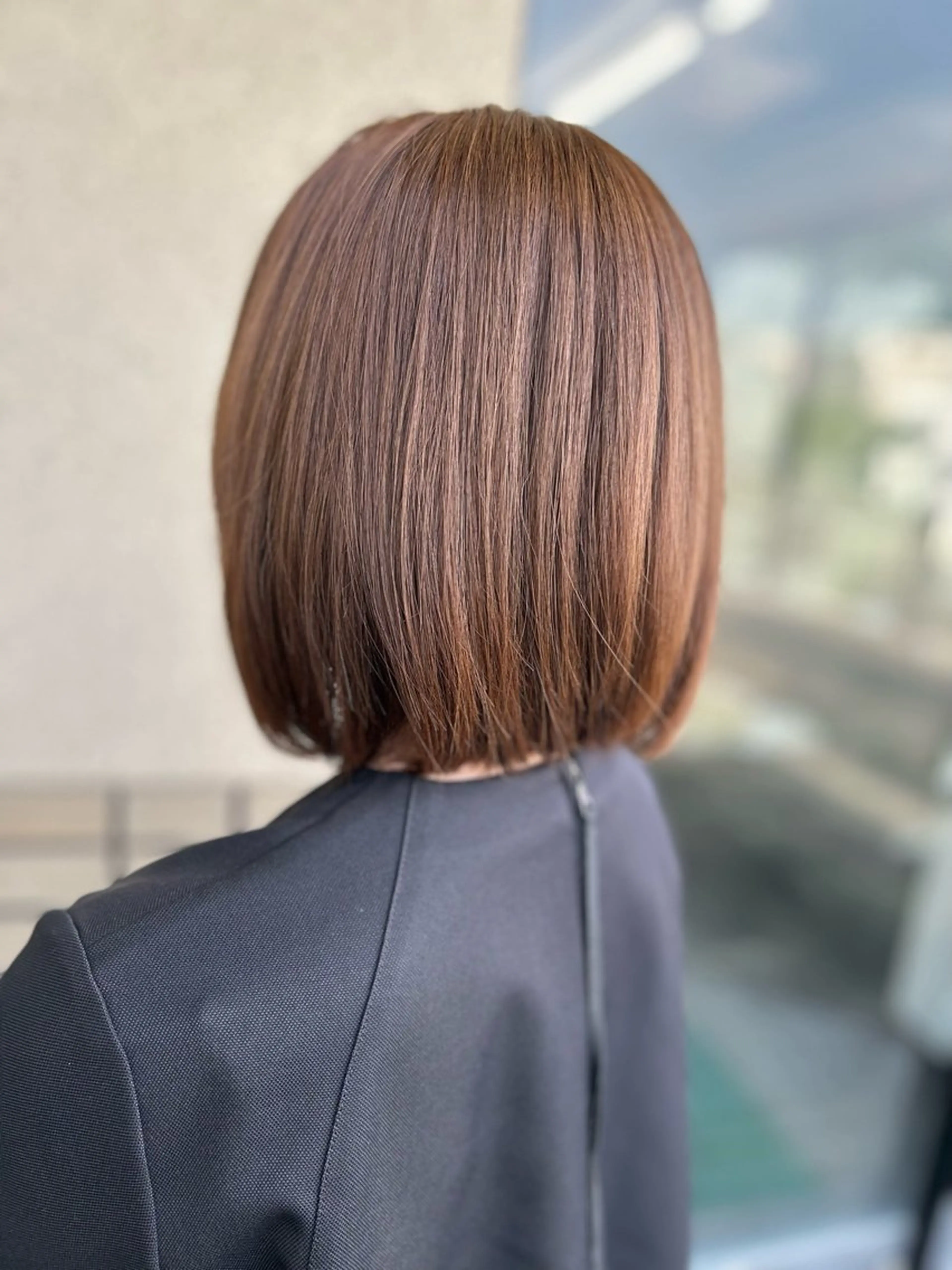 ミディアム カラー アッシュ ボブ 沢田 瞳のヘアスタイル