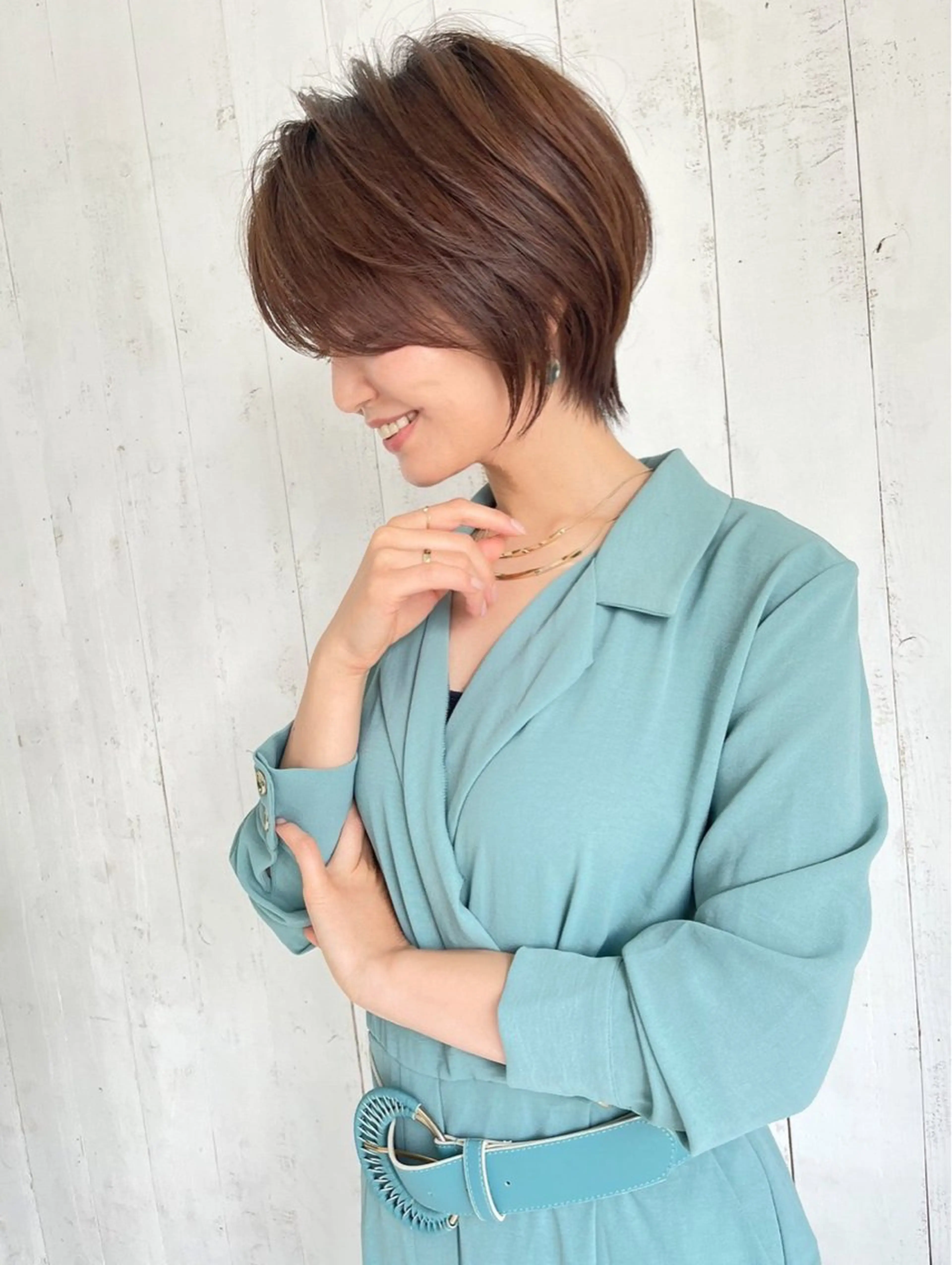 ショート レイヤー/ショート/ 山見陽のヘアスタイル