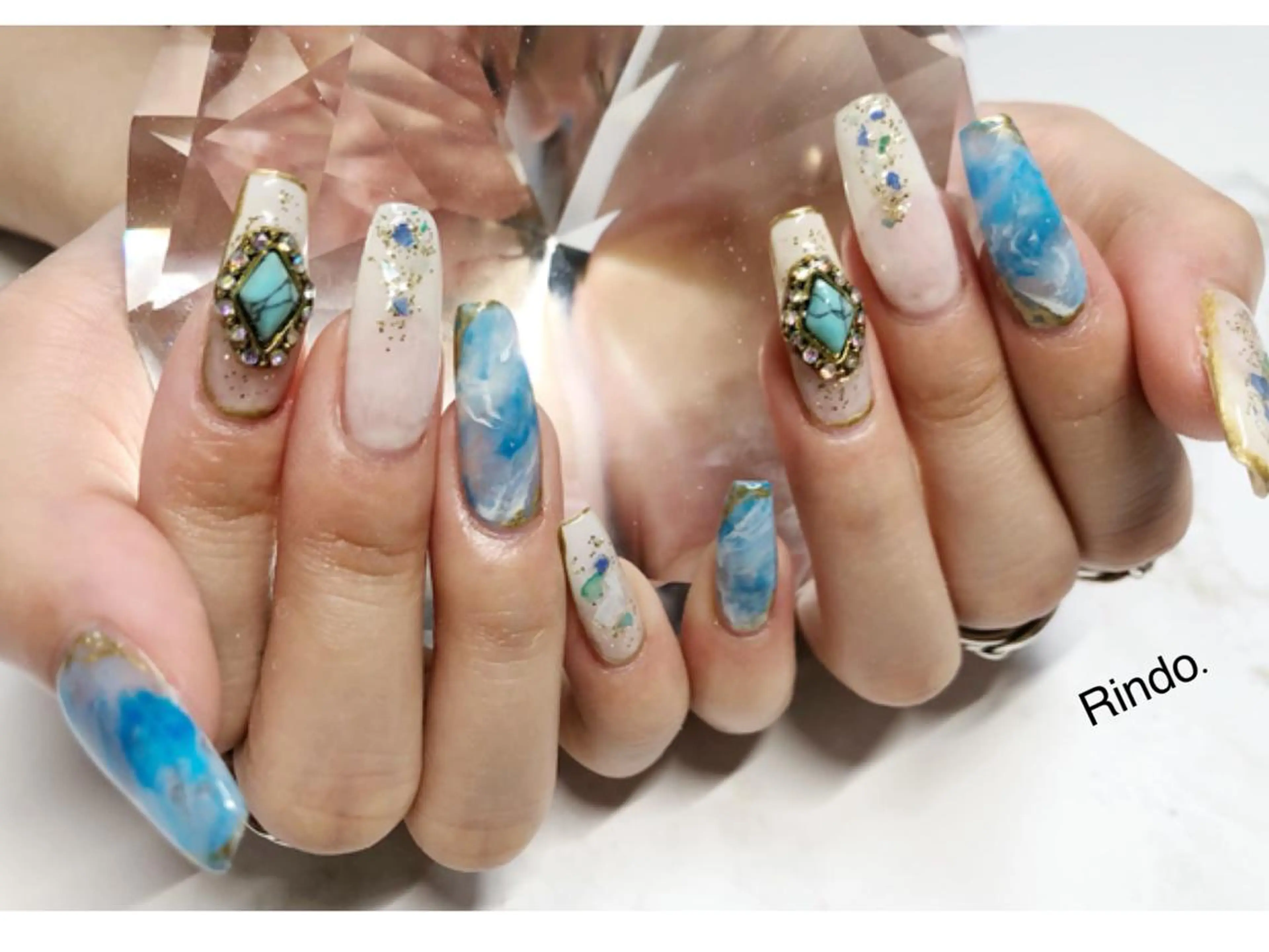 ネイル クリアネイル ホワイト ハンドネイル Rindo.ネイル ♡耳つぼジュエリーのその他イメージ