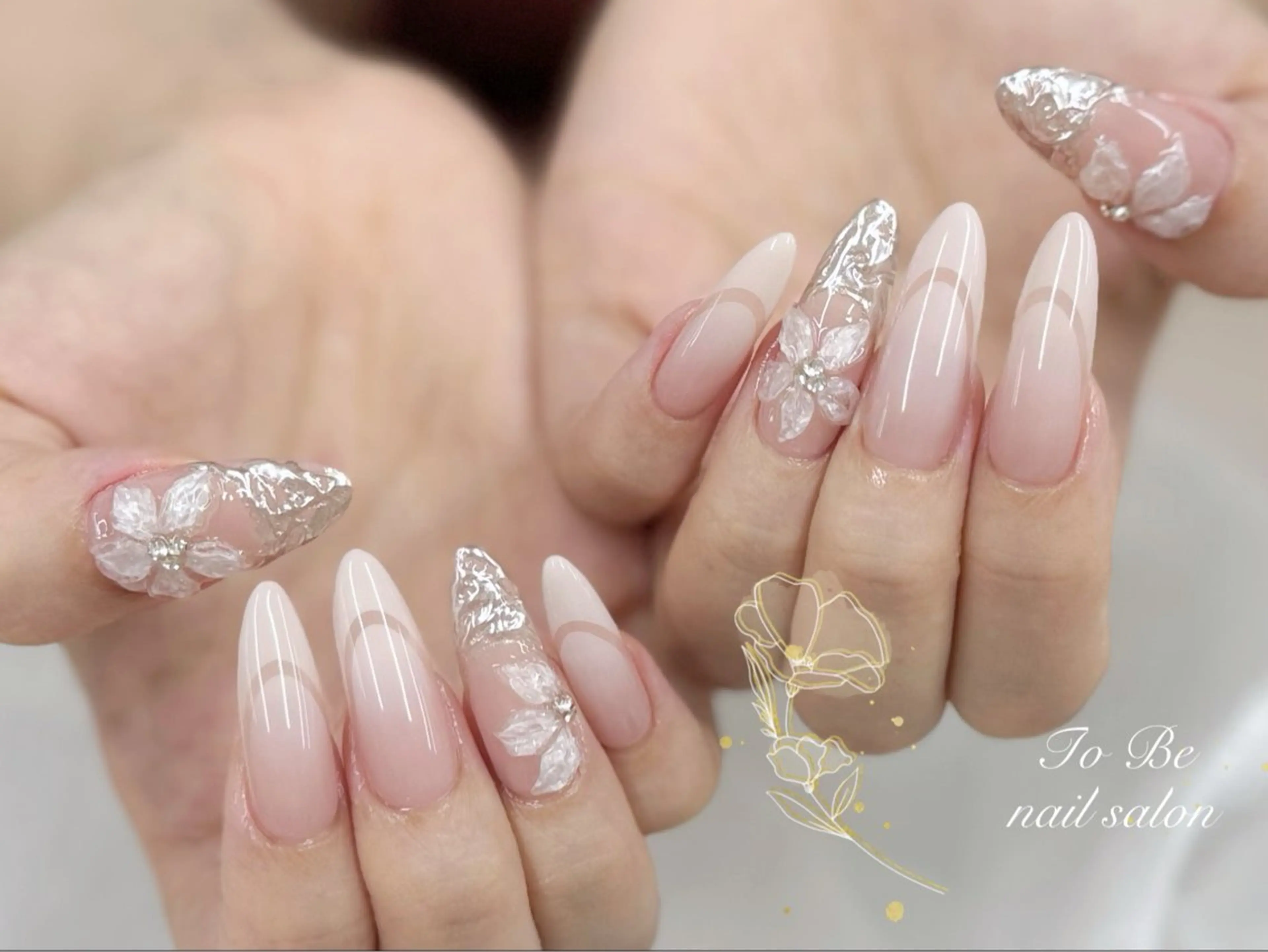 ロング ハンドネイル Nail Salon To Be珈月のネイルデザイン