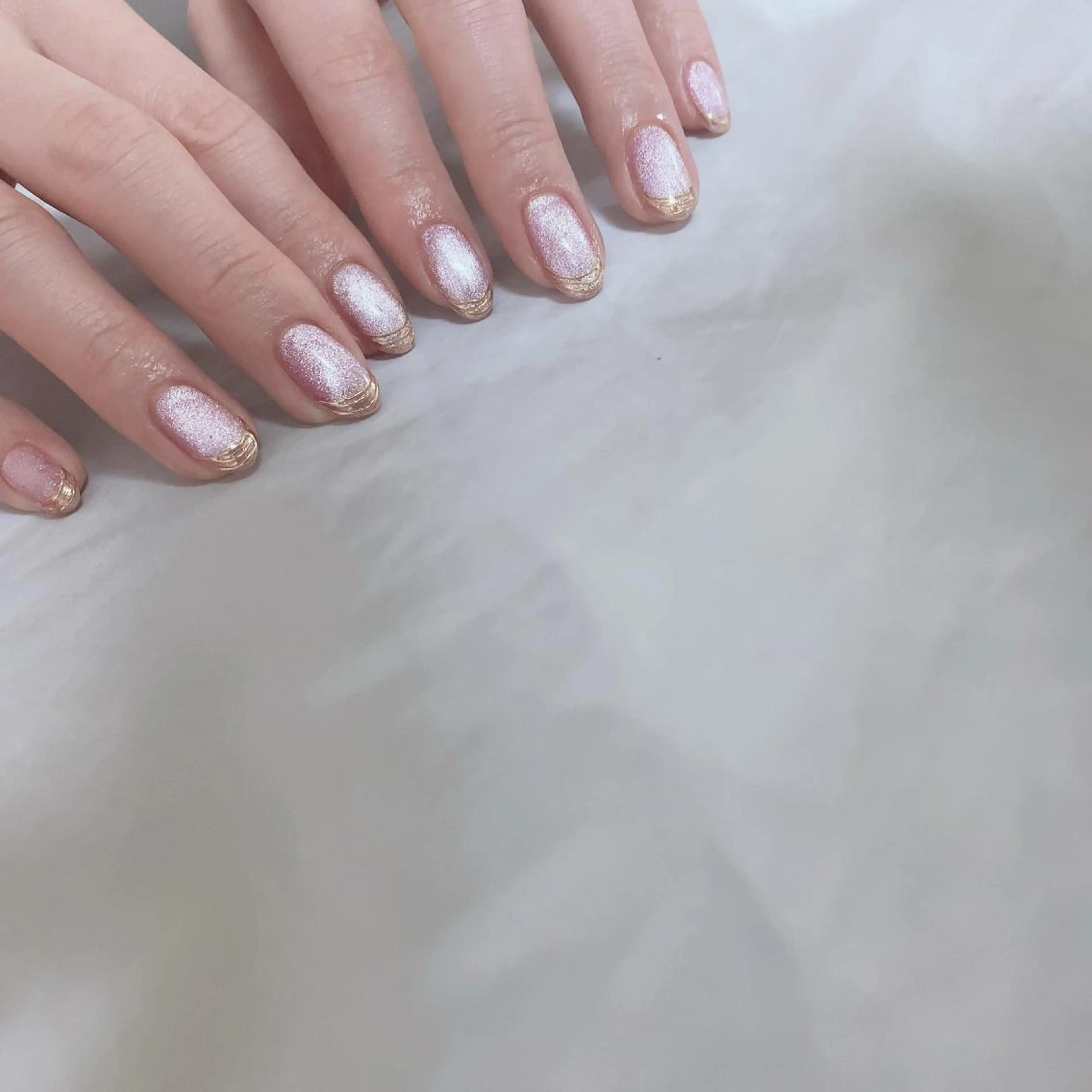 ネイル フレンチネイル ミラーネイル SOL NAILのネイルデザイン