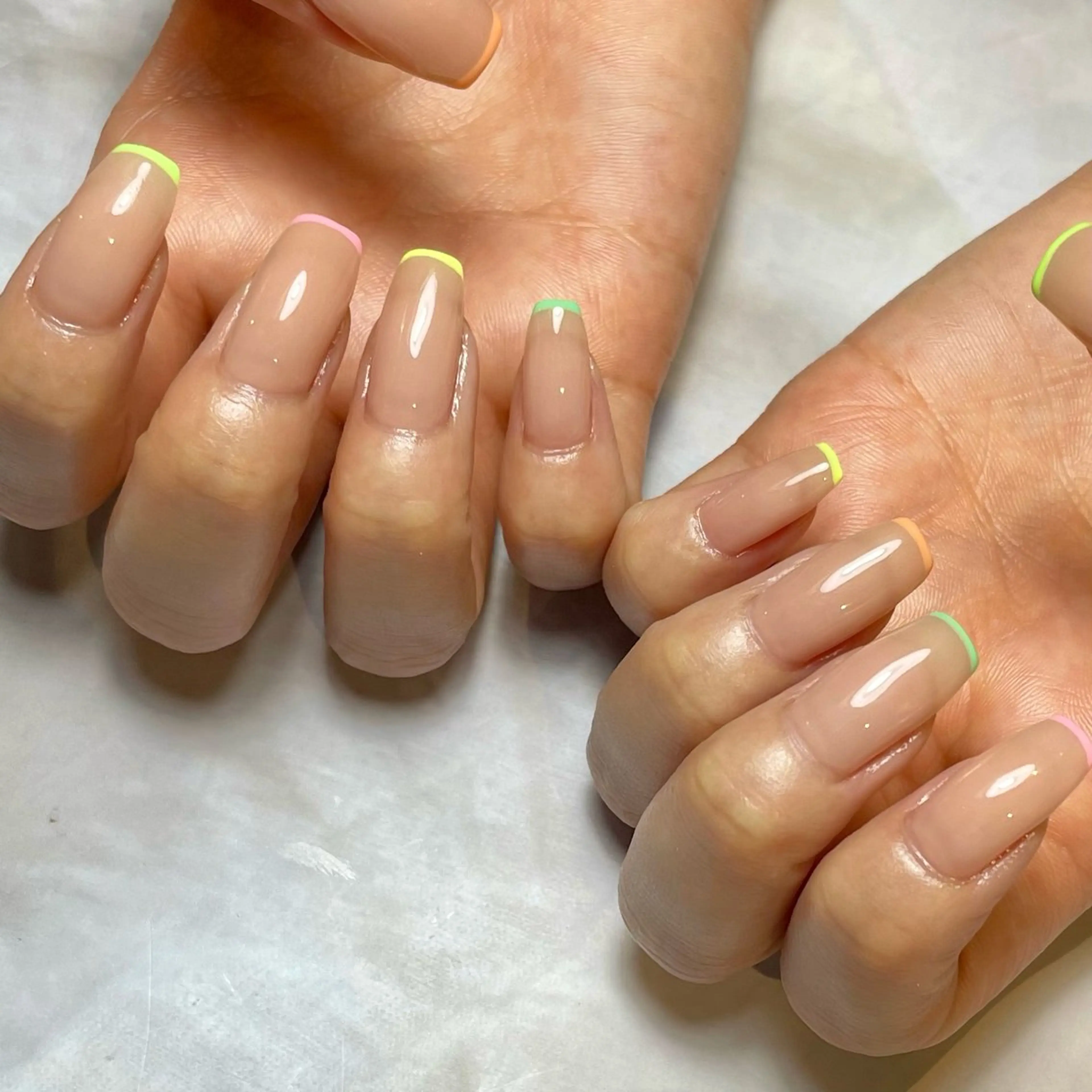 ネイル フレンチネイル パステルネイル Reflection marikoのネイルデザイン