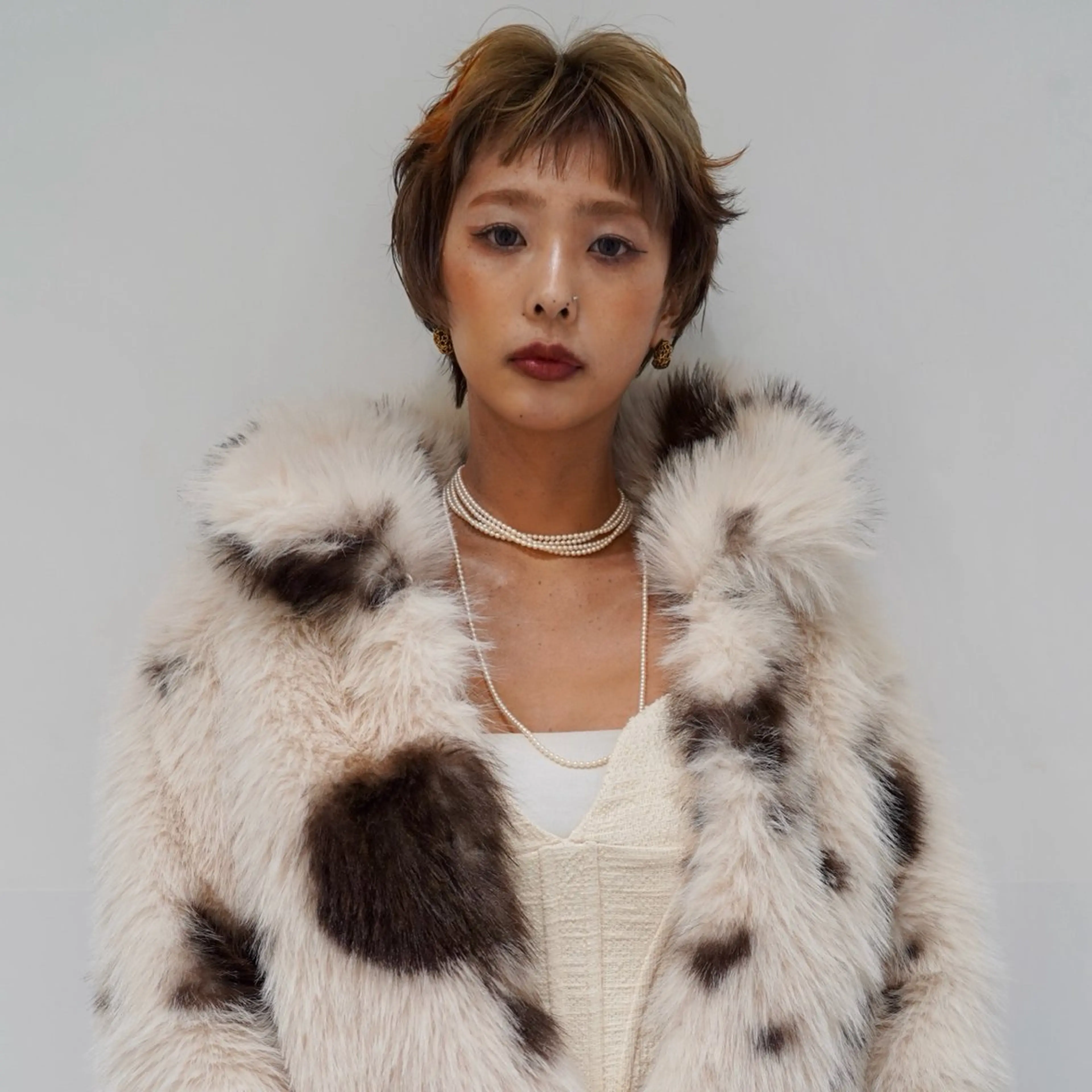 ショート カラー 飯田 優花/カットモデルのヘアスタイル