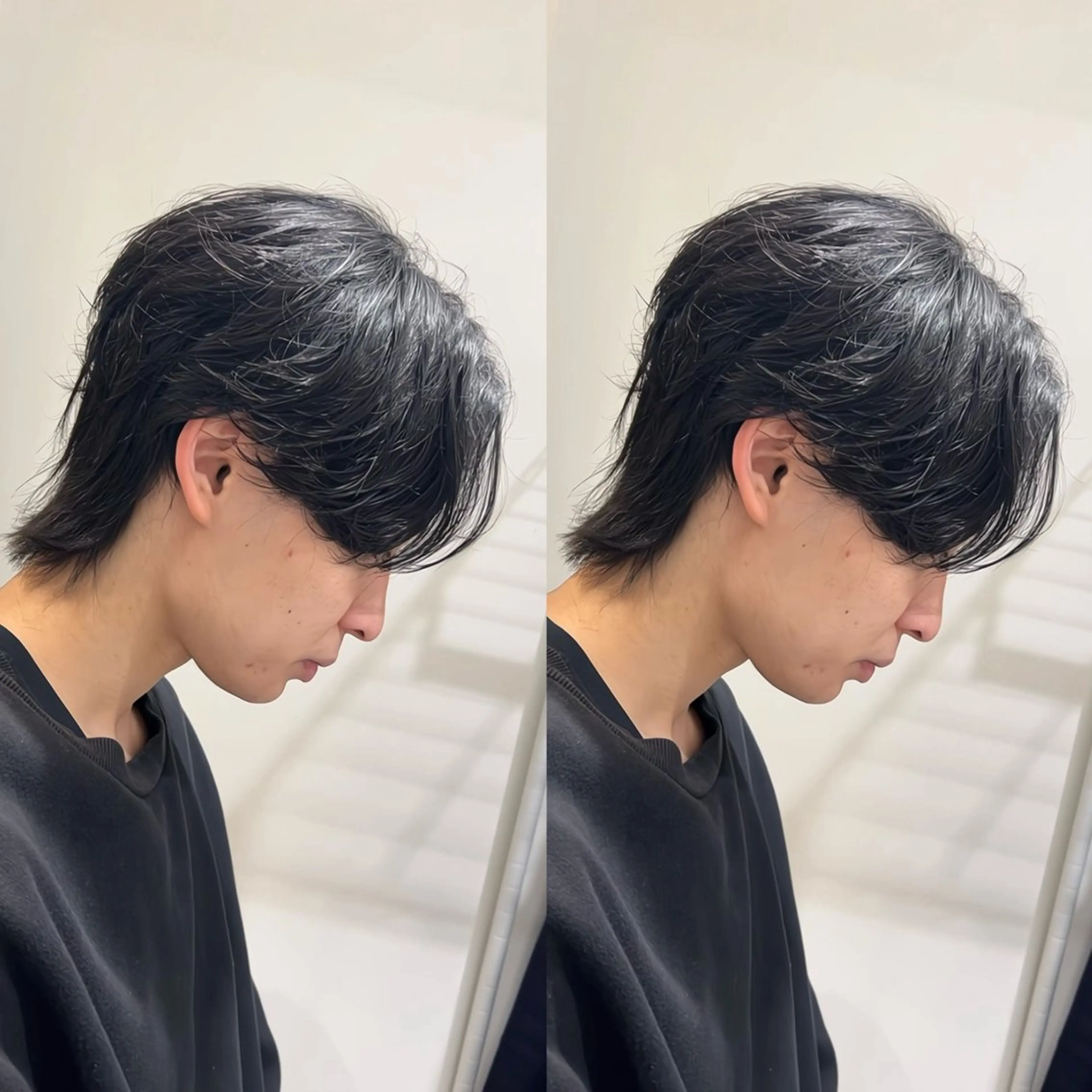 ヘアアレンジ メンズ センターパート メンズウルフカット ウルフカット 🔥メンズヘア🔥 かいきのヘアスタイル