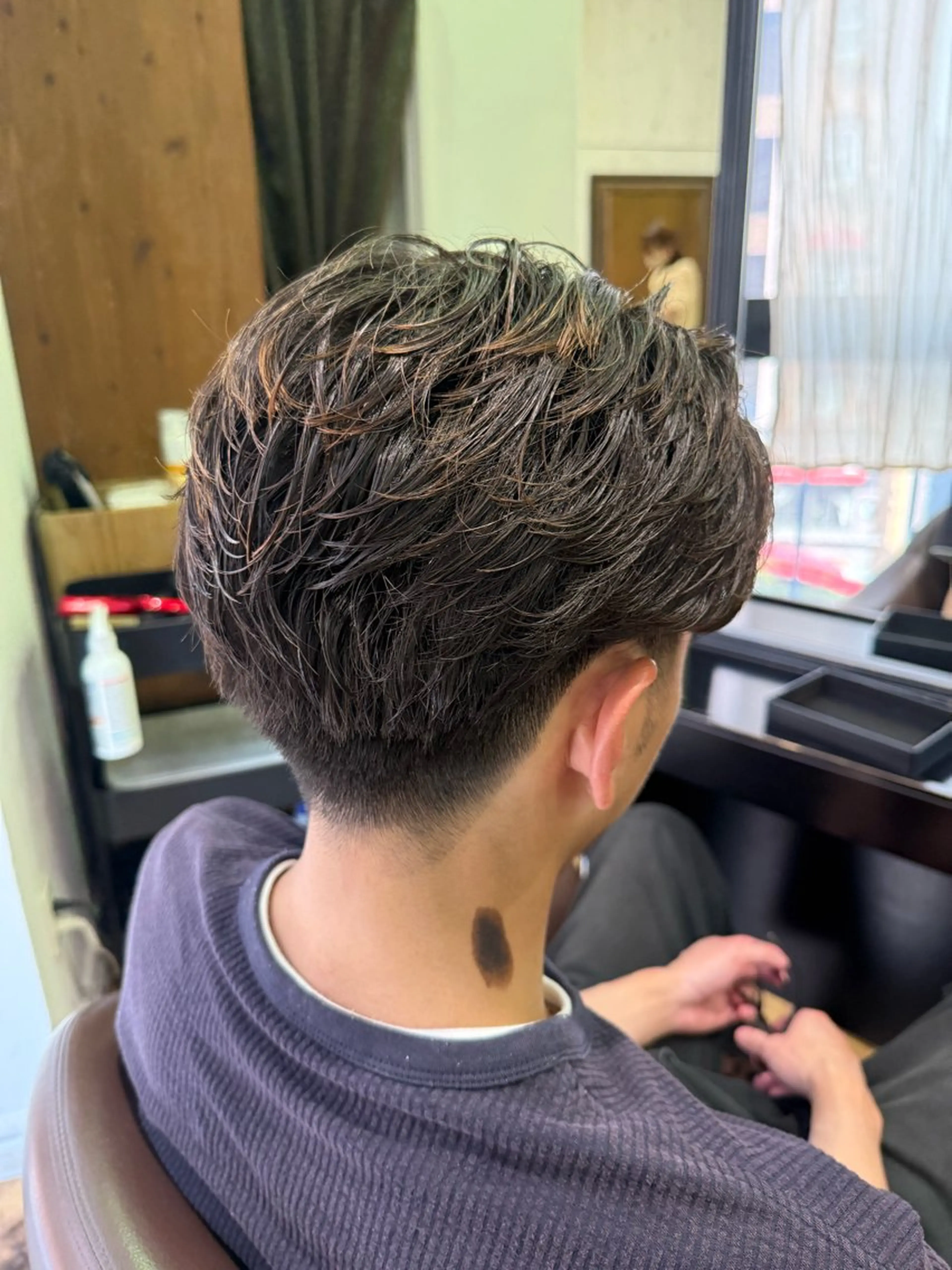 ショート パーマ メンズ メンズパーマ 溝口 槙里也のヘアスタイル
