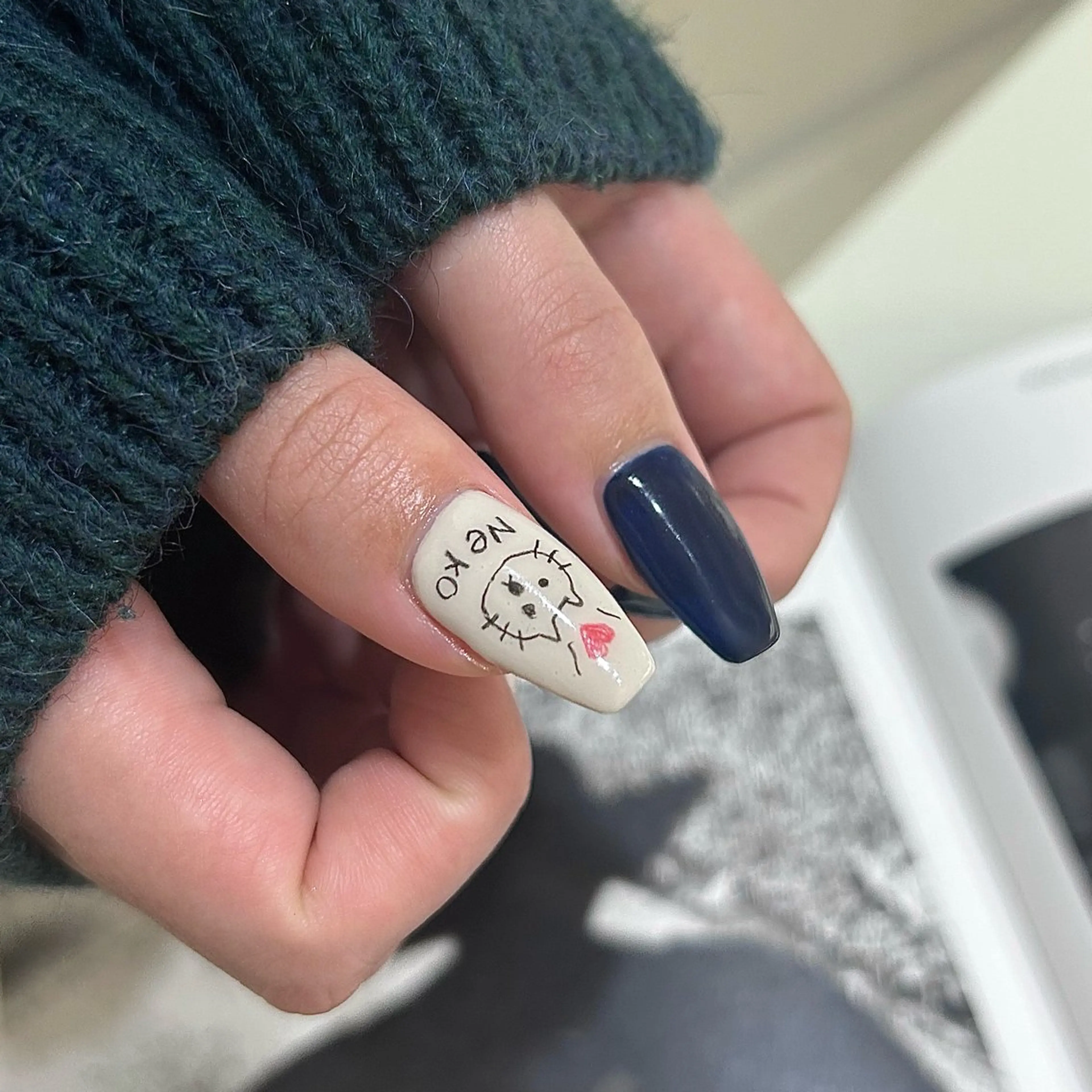 ネイル ブルー フットネイル ジェルネイル キラキラネイル 韓国ネイル RooM -mizuki-のネイルデザイン