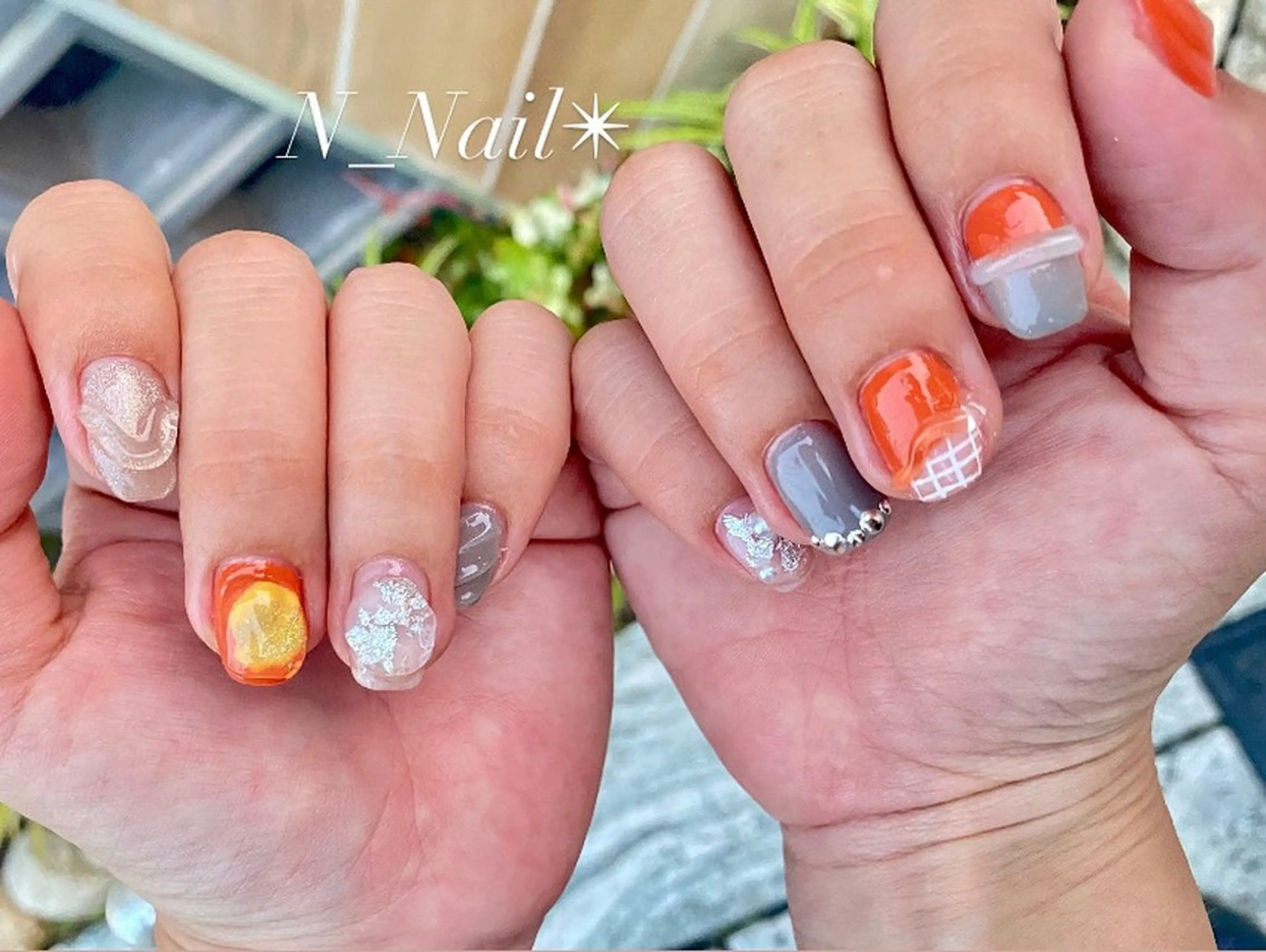 セミロング ハンドネイル Mikami Nanaのネイルデザイン