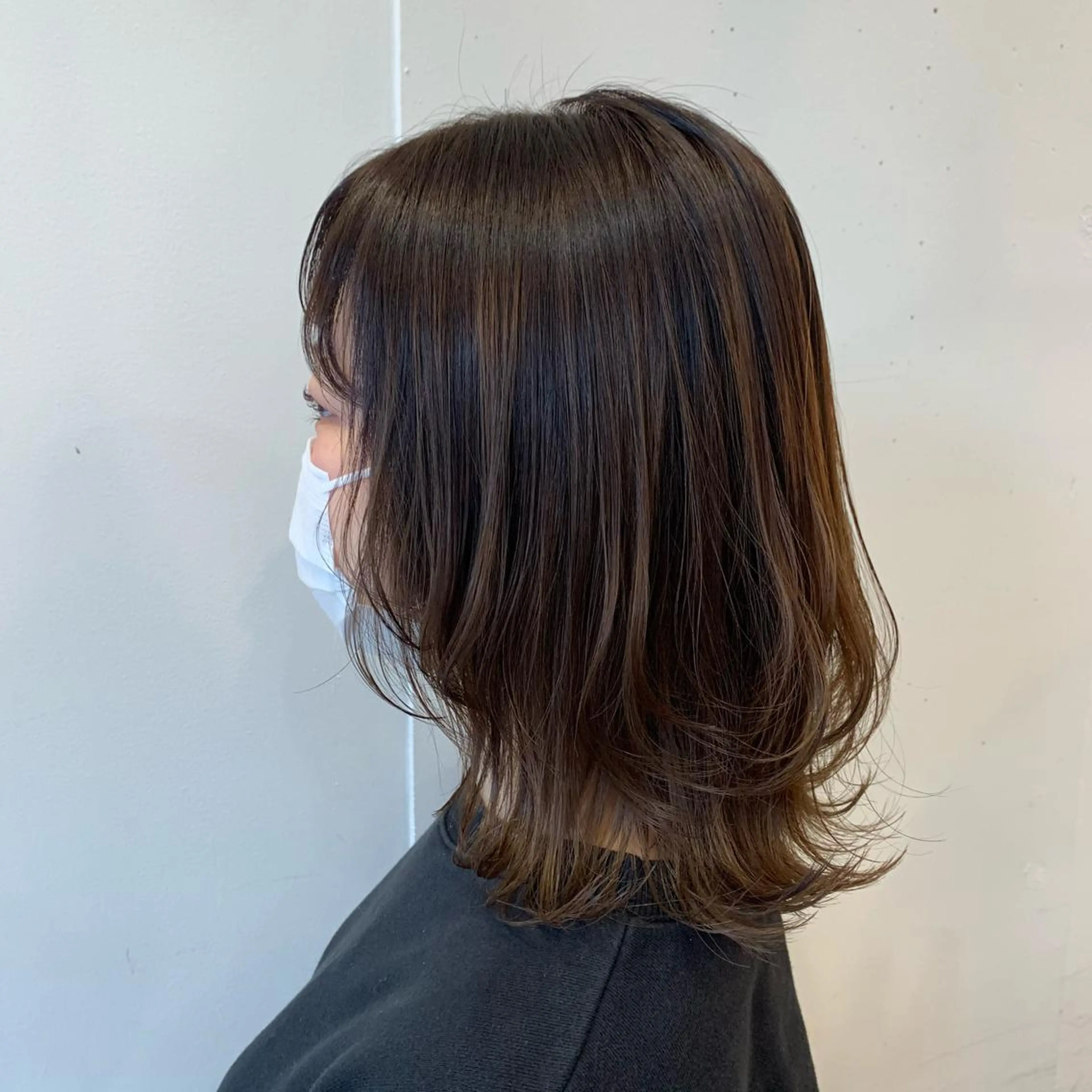 ミディアム まろやかカラー🤎 みなとまほのヘアスタイル