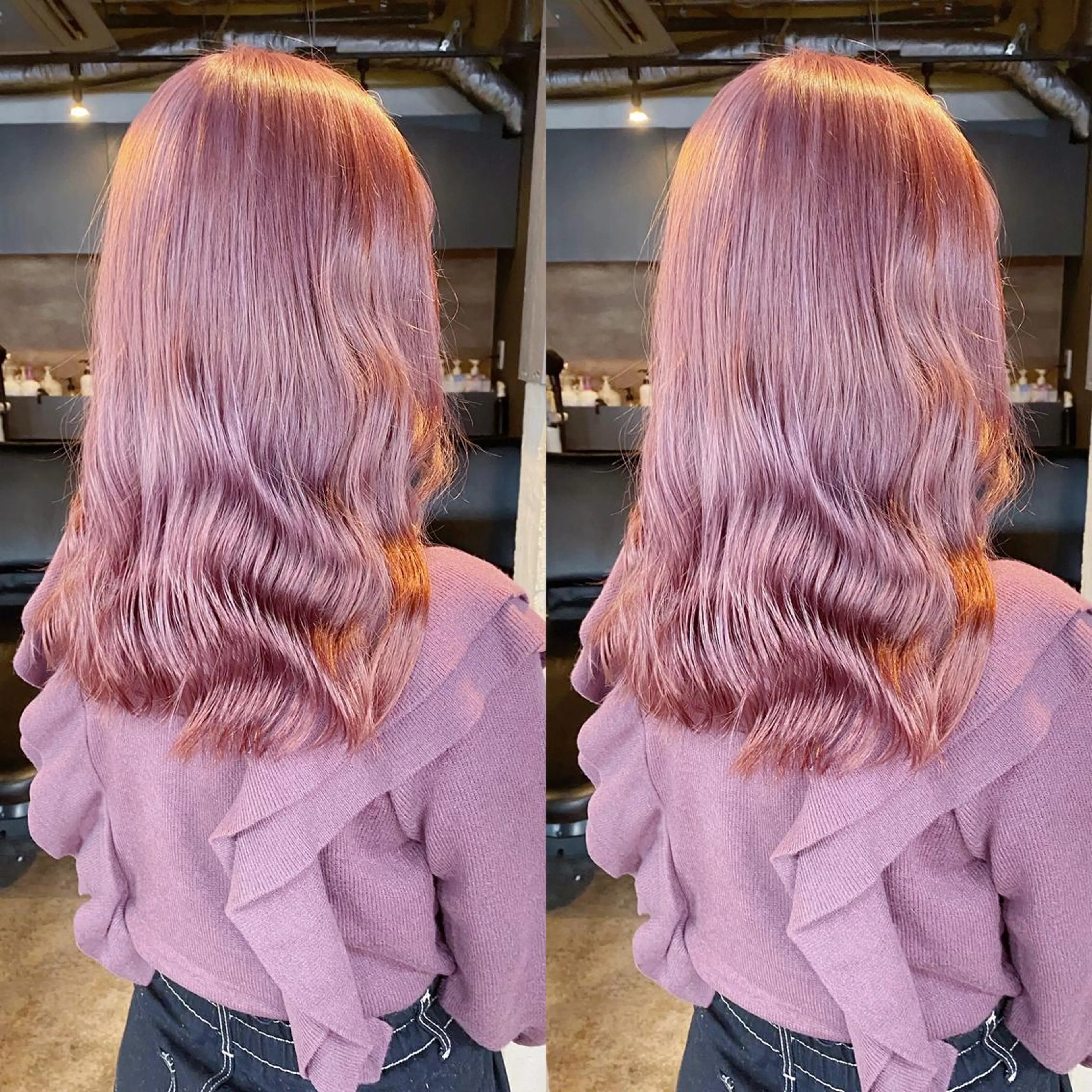 セミロング カラー ヘアカラー yori SAPPORO所属・yoriダブルカラー 代表すがわらのヘアスタイル