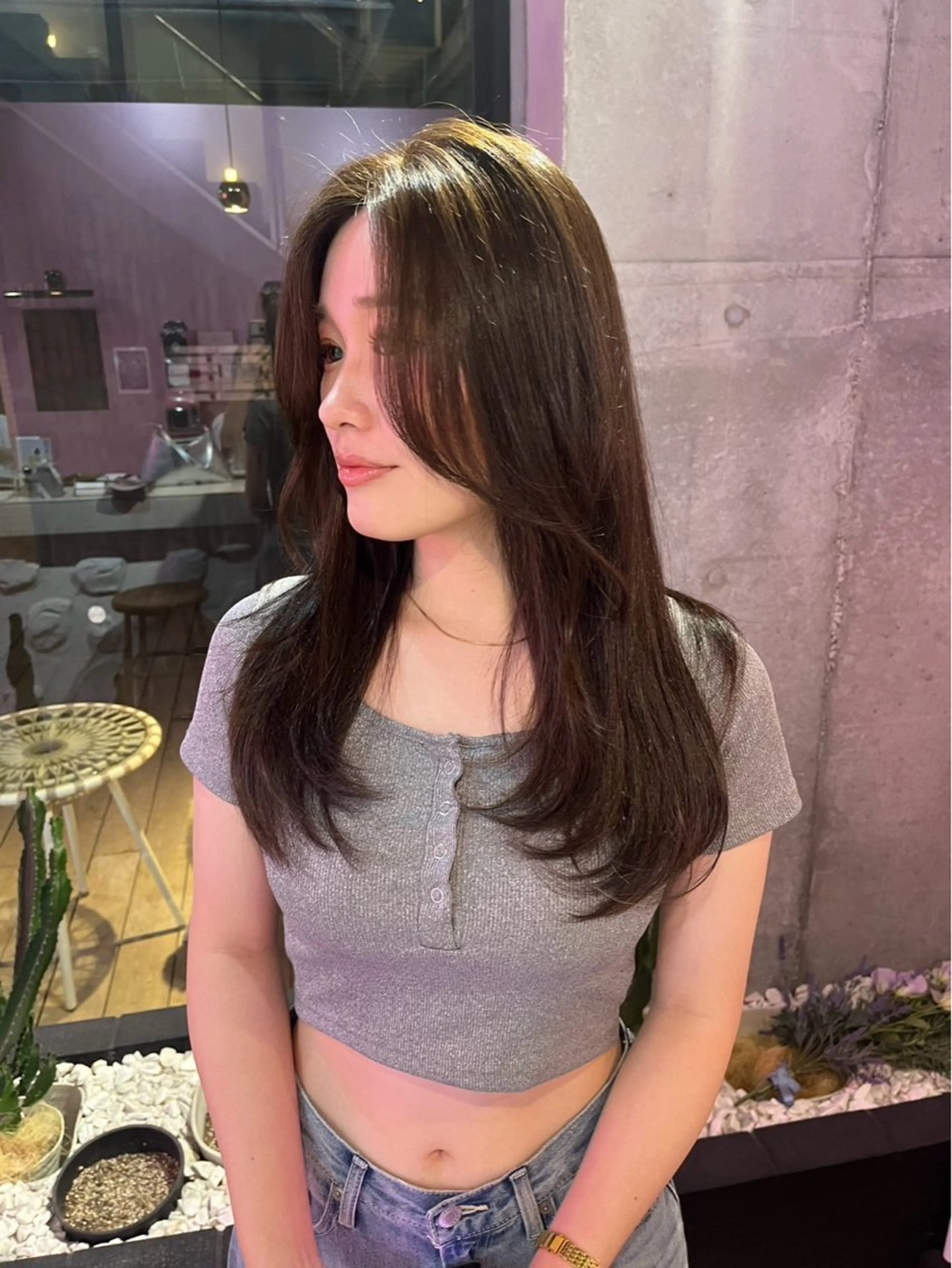 ロング カット 🫧ハイライトモデル 募集🫧溝口結麻のヘアスタイル