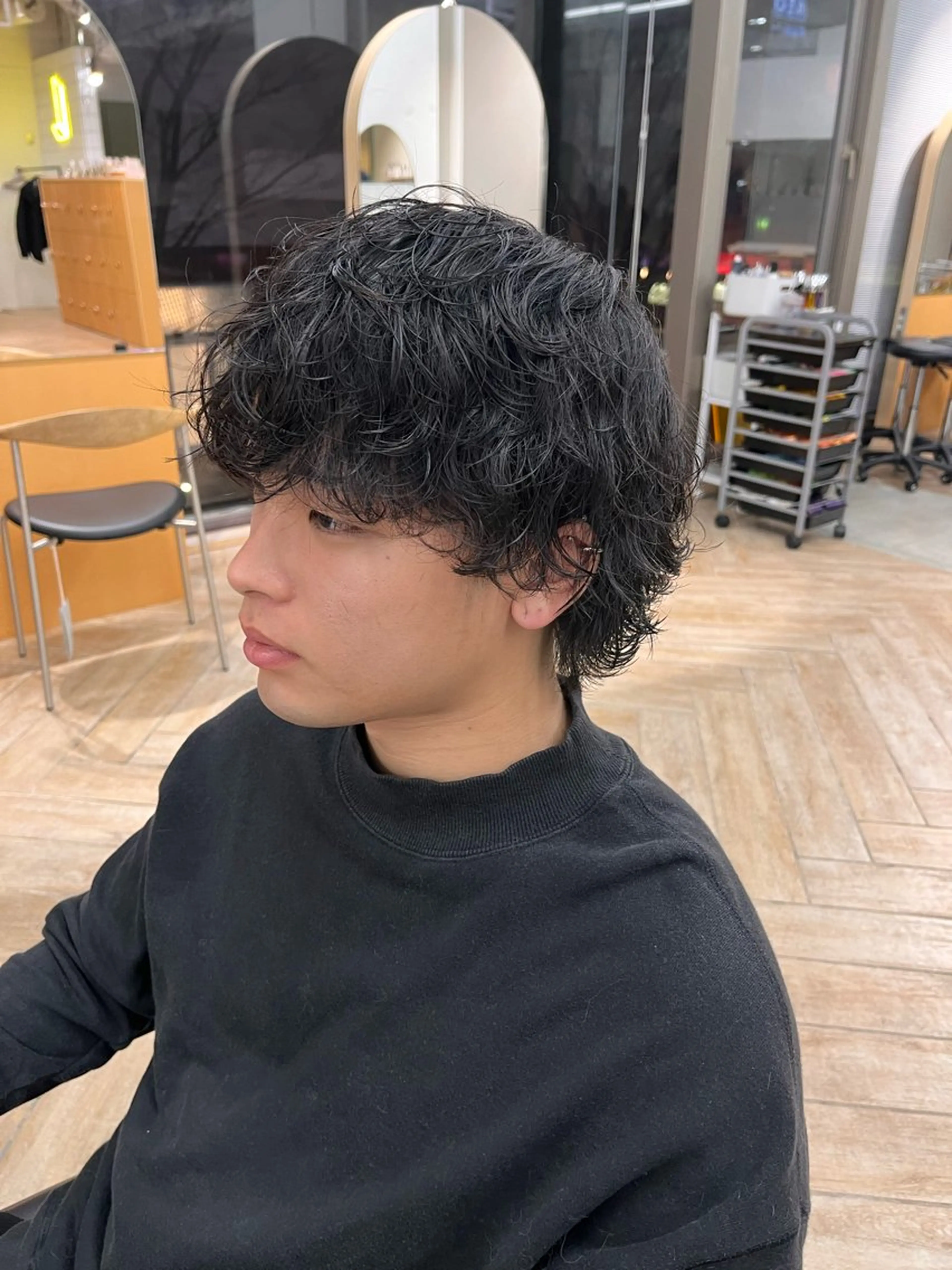 パーマ メンズ メンズパーマ カット パーマ パーマ/縮毛矯正/ LUVISM佐藤里咲のヘアスタイル