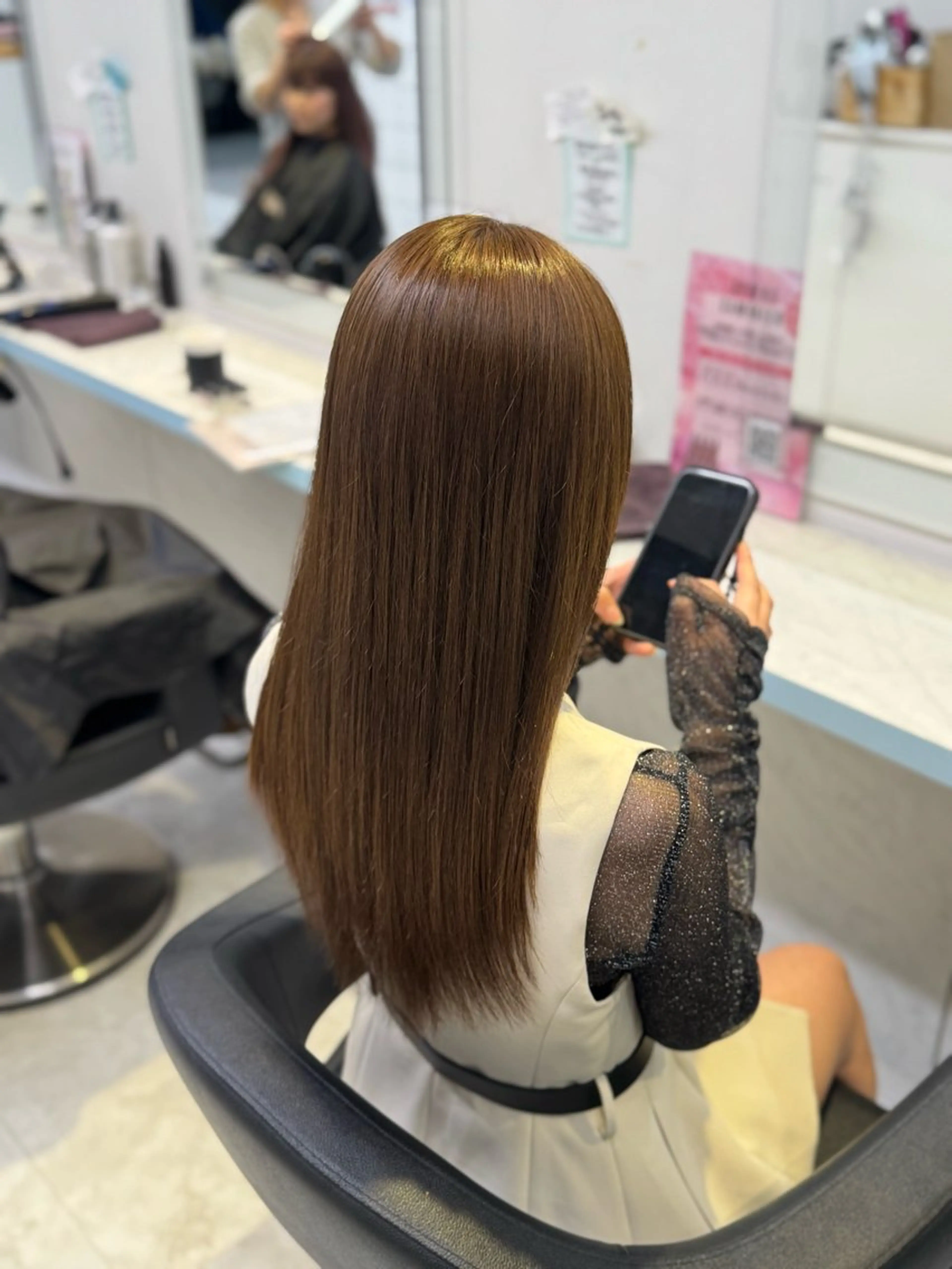 ロング カラー カット ヘアカラー トリートメント ヘッドスパ ヘアセット 暖色🩷透明感カラー ♡Maika♡のヘアスタイル