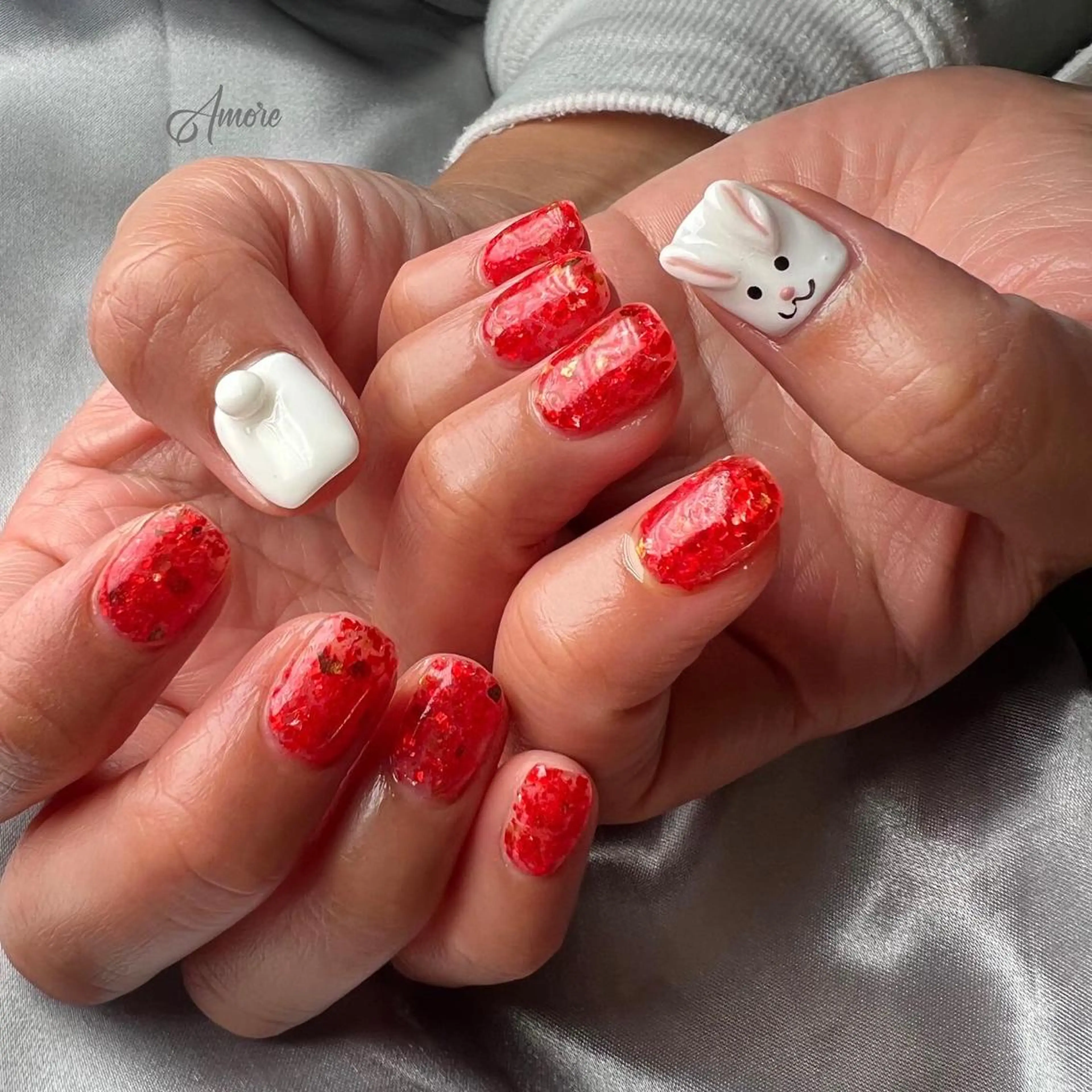 ネイル ジェルネイル ミラーネイル オフィスネイル パラジェル You kyehwaのネイルデザイン