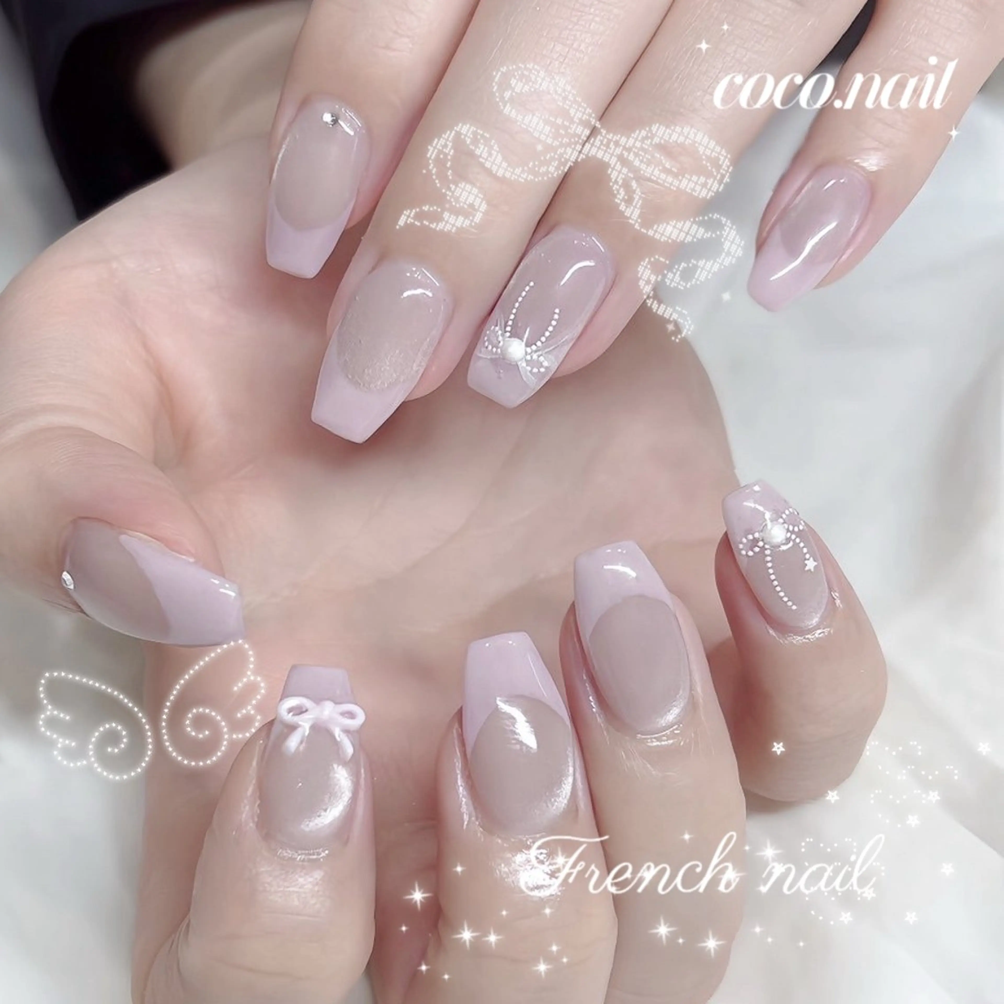 ネイル ハンドネイル coco.nail/ y2k/ワンホンのネイルデザイン