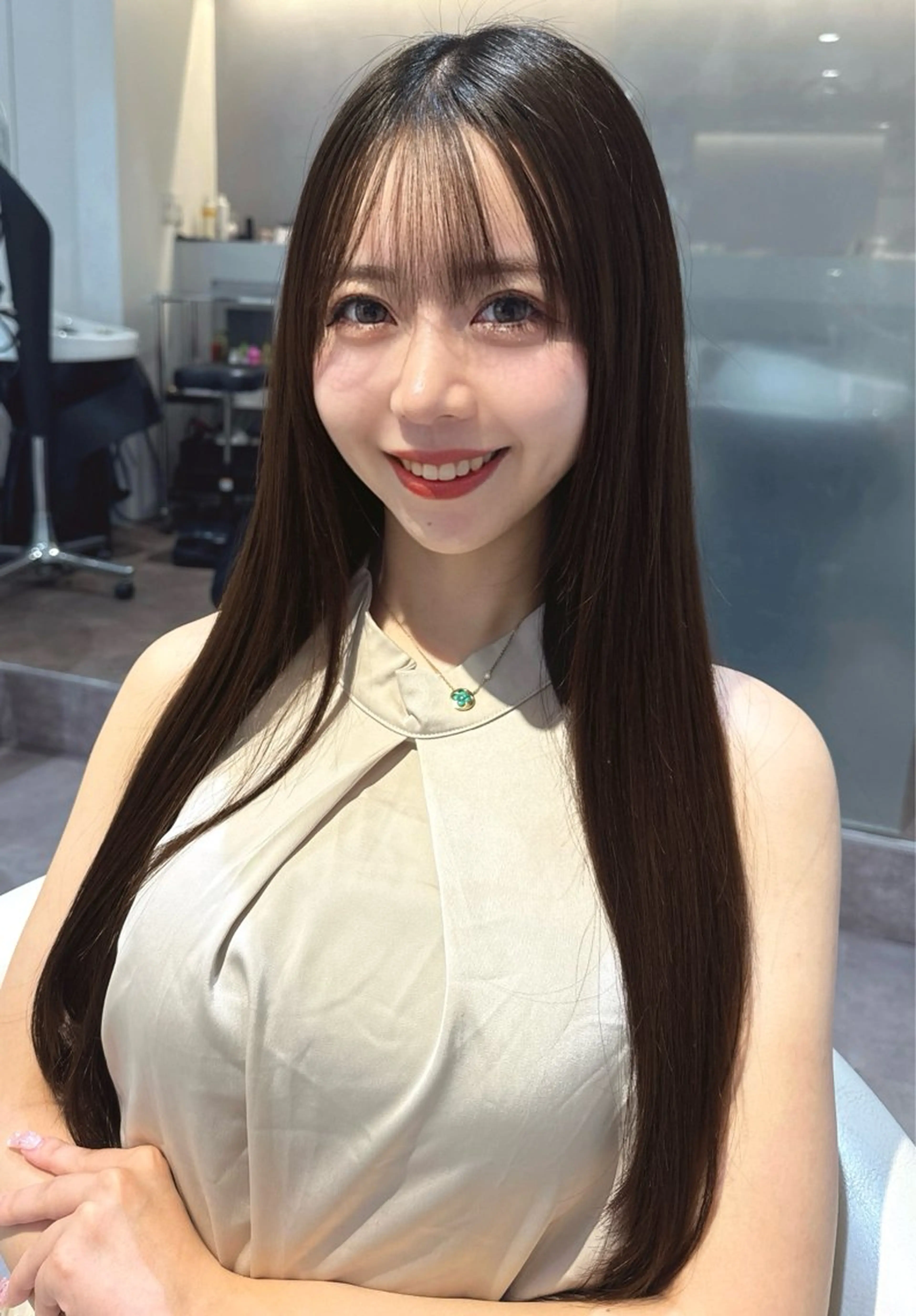 ロング カラー 黒髪 ブリーチ 透明感カラー ブリーチなしカラー 卒業式のヘアスタイル 💎透明感カラー特化 💎TAISEIのヘアスタイル