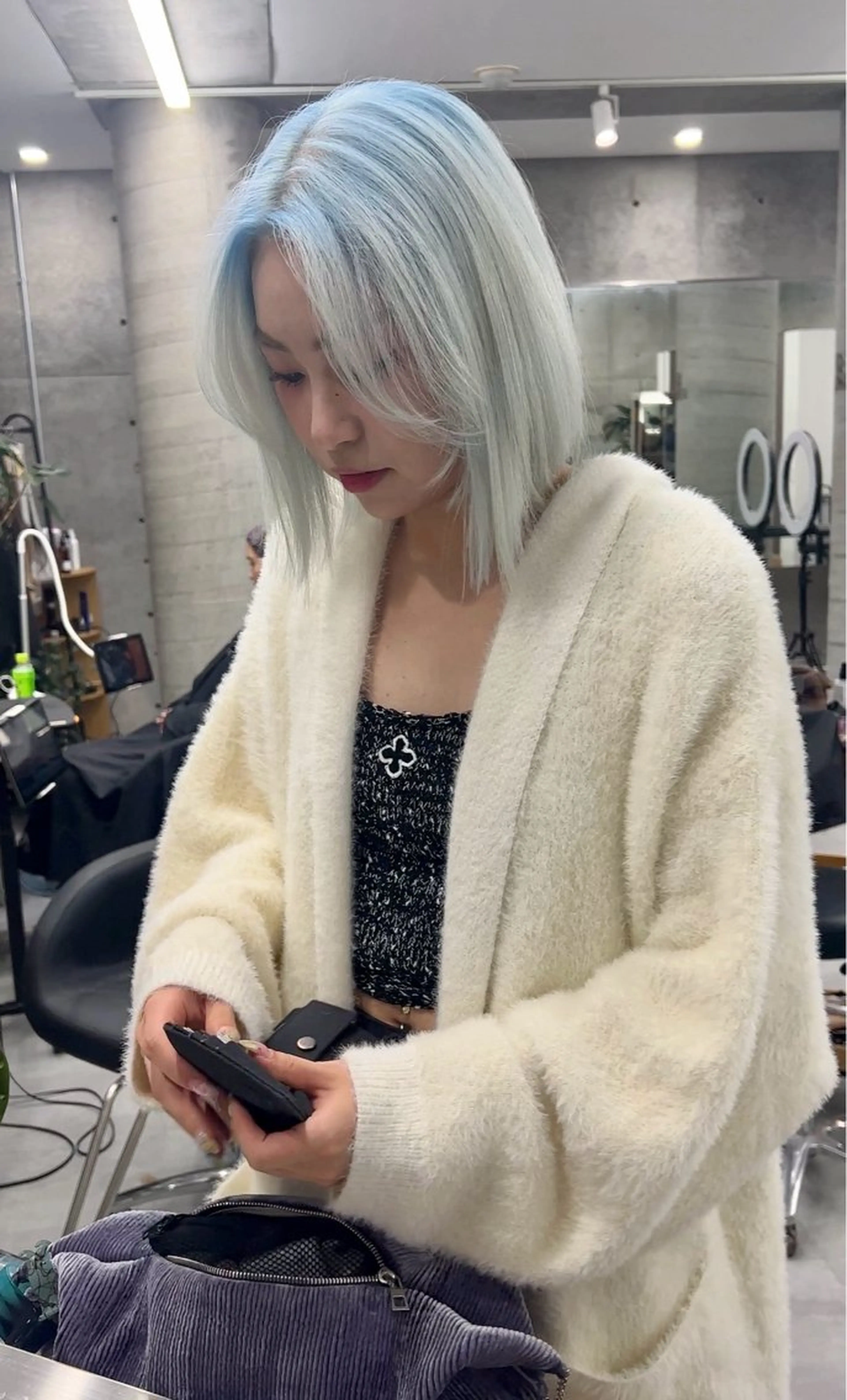 ミディアム カラー バレイヤージュ ブリーチ ケアブリーチ ダブルカラー ハイライトカラー welring hair salonのヘアスタイル