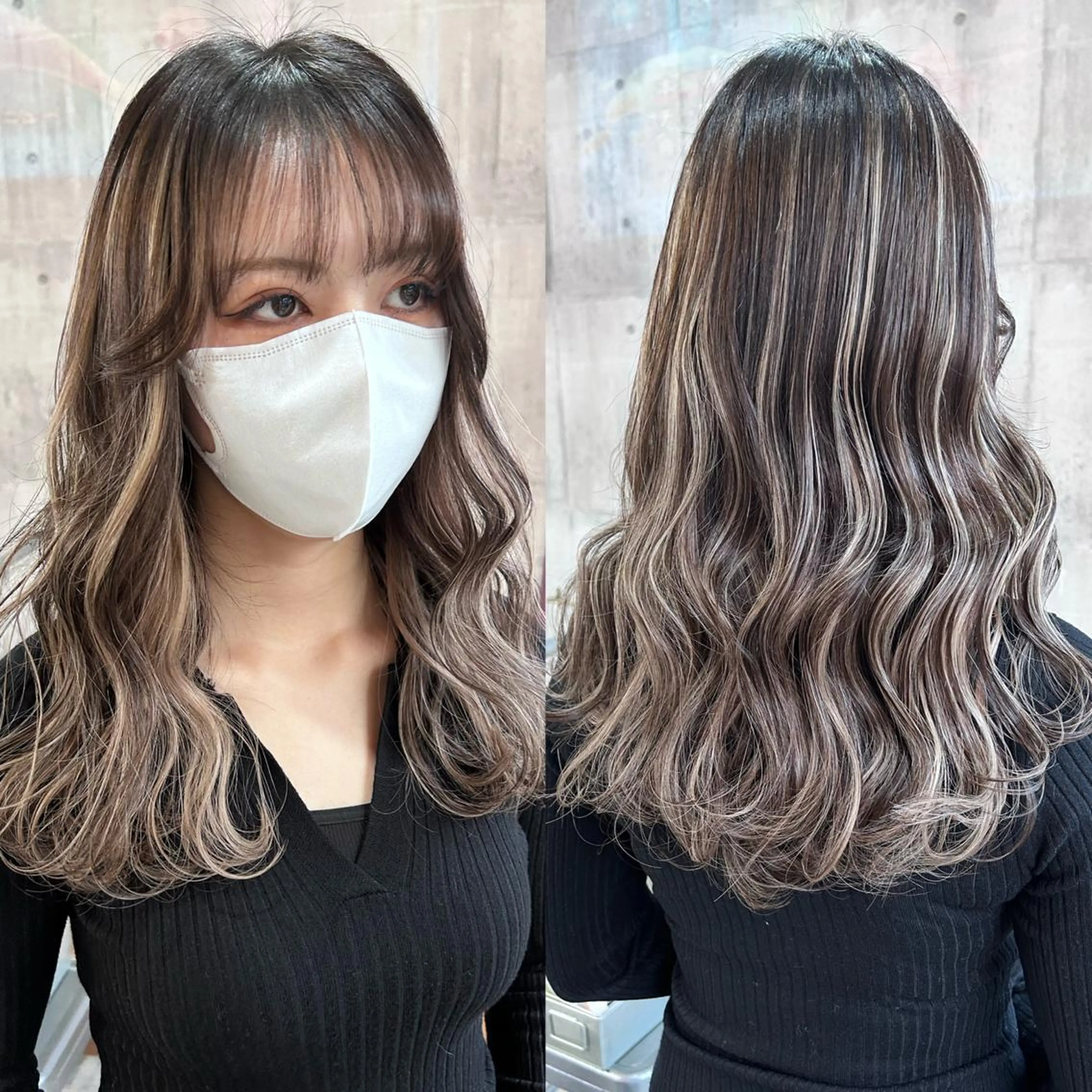 セミロング カラー シールエクステ ベージュカラー ブロンド ブロンドベージュ ハイトーンカラー エクステ SHURI❤️‍🔥 中/韓mix ♡のヘアスタイル