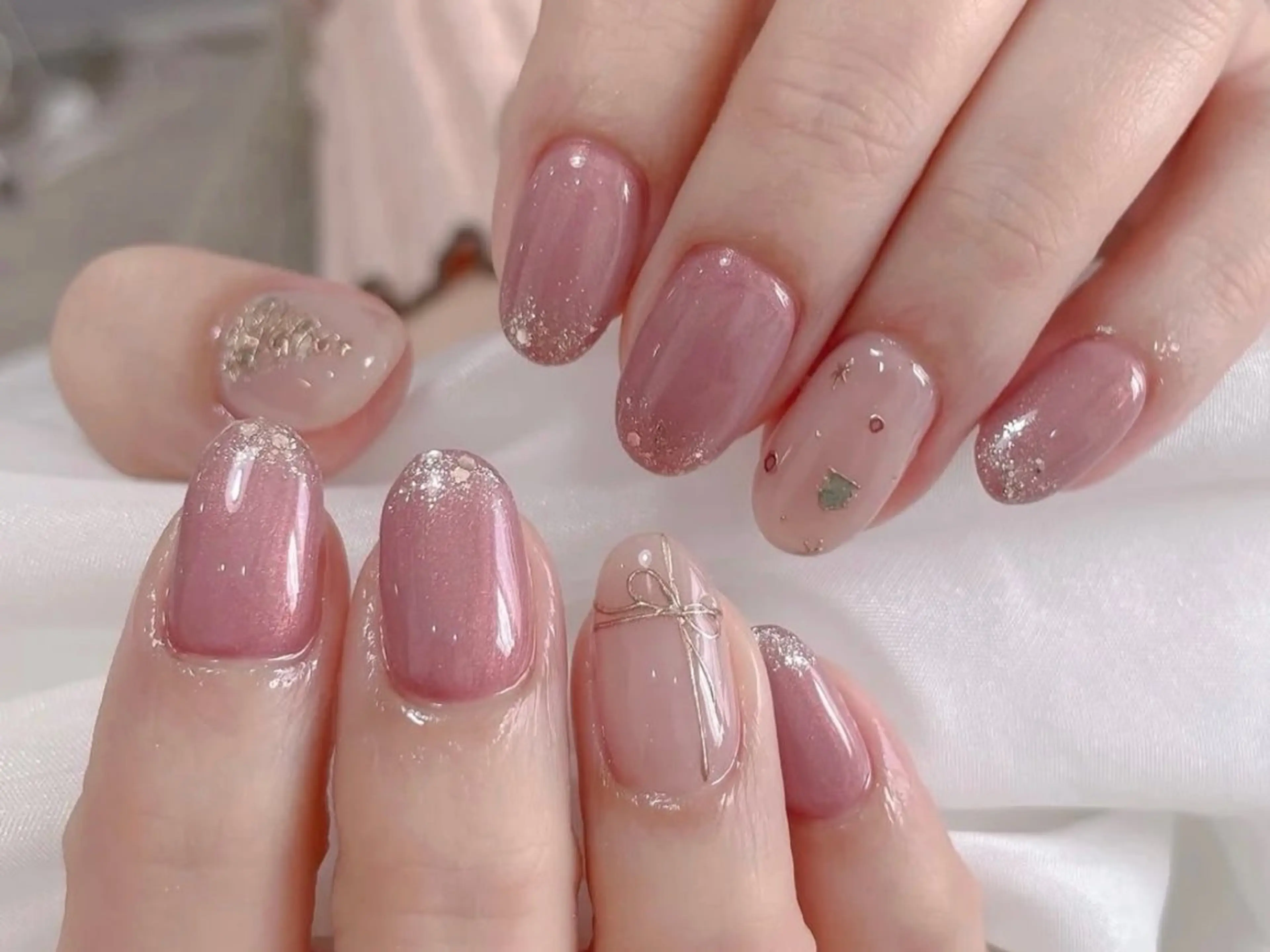 メンズ ネイル アートネイル フレンチネイル ジェルネイル キラキラネイル パラジェル Bloom スカルプ専門店のネイルデザイン