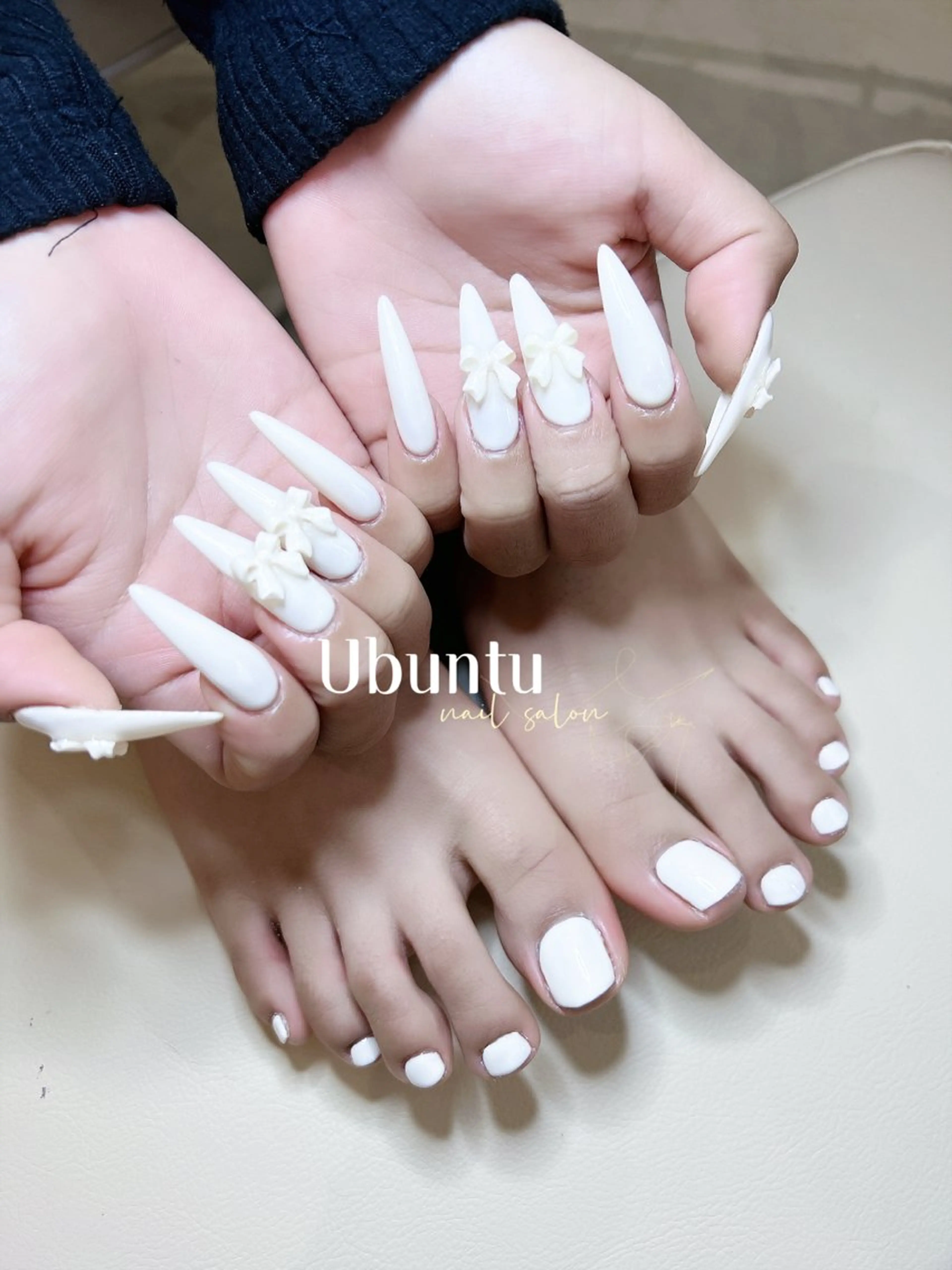 ロング ロング ハンドネイル Ubuntu🎀 ネイルサロン✨のネイルデザイン