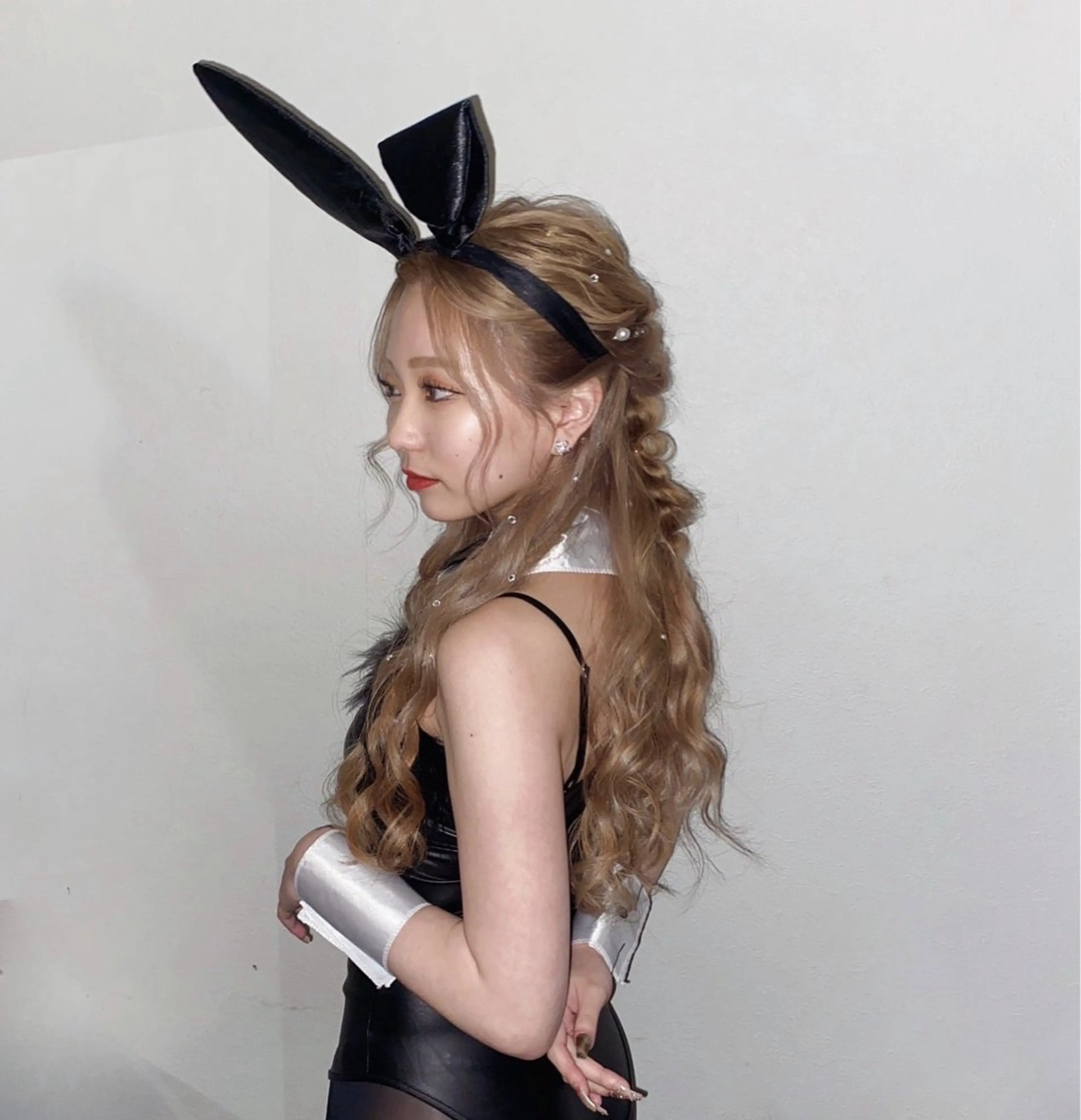 ロング ヘアアレンジ ハーフアップ ヘアセット KANA カナのマツエク・マツパデザイン