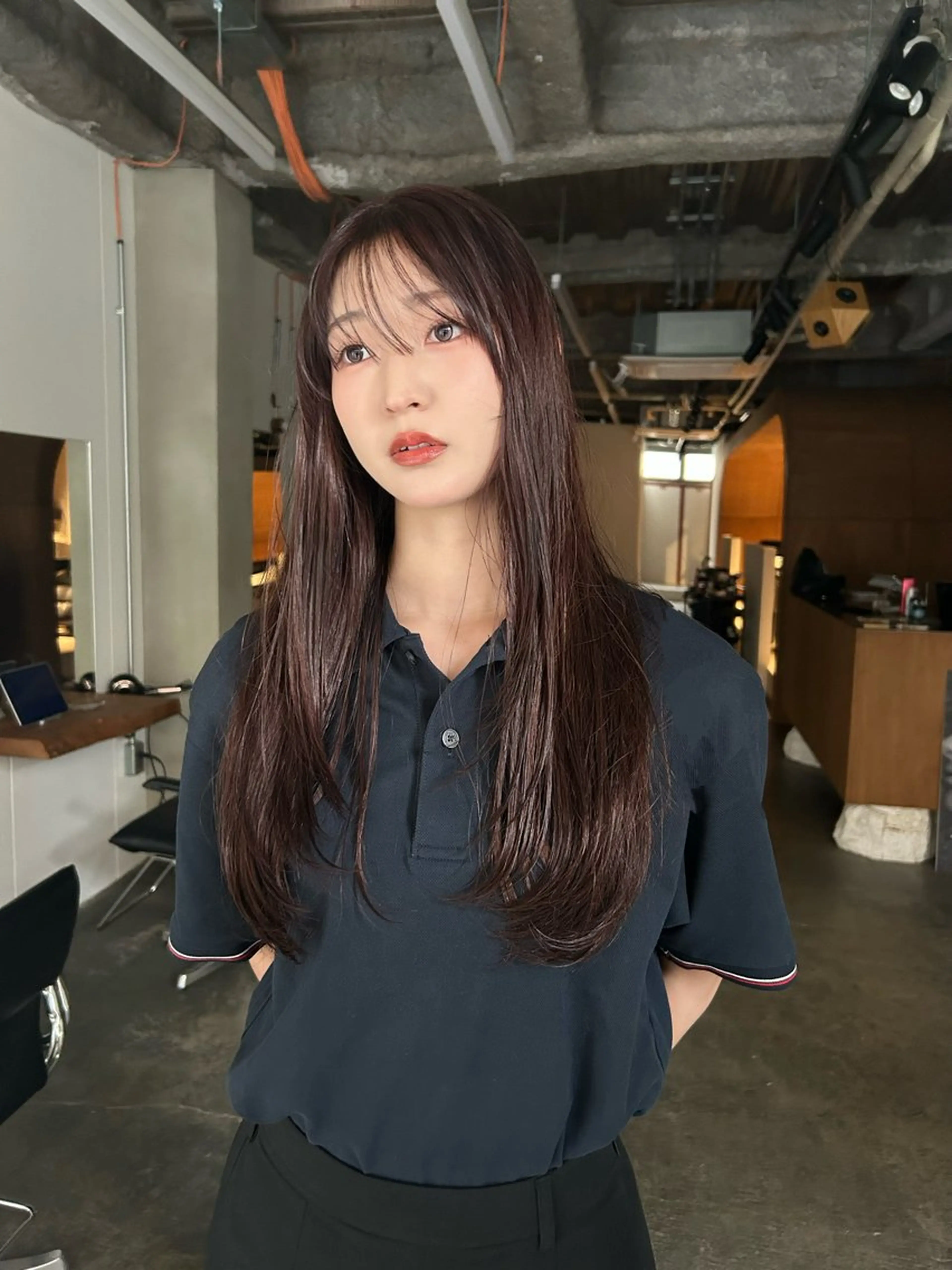 ロング レイヤーカット ロング 藤原 直希のヘアスタイル
