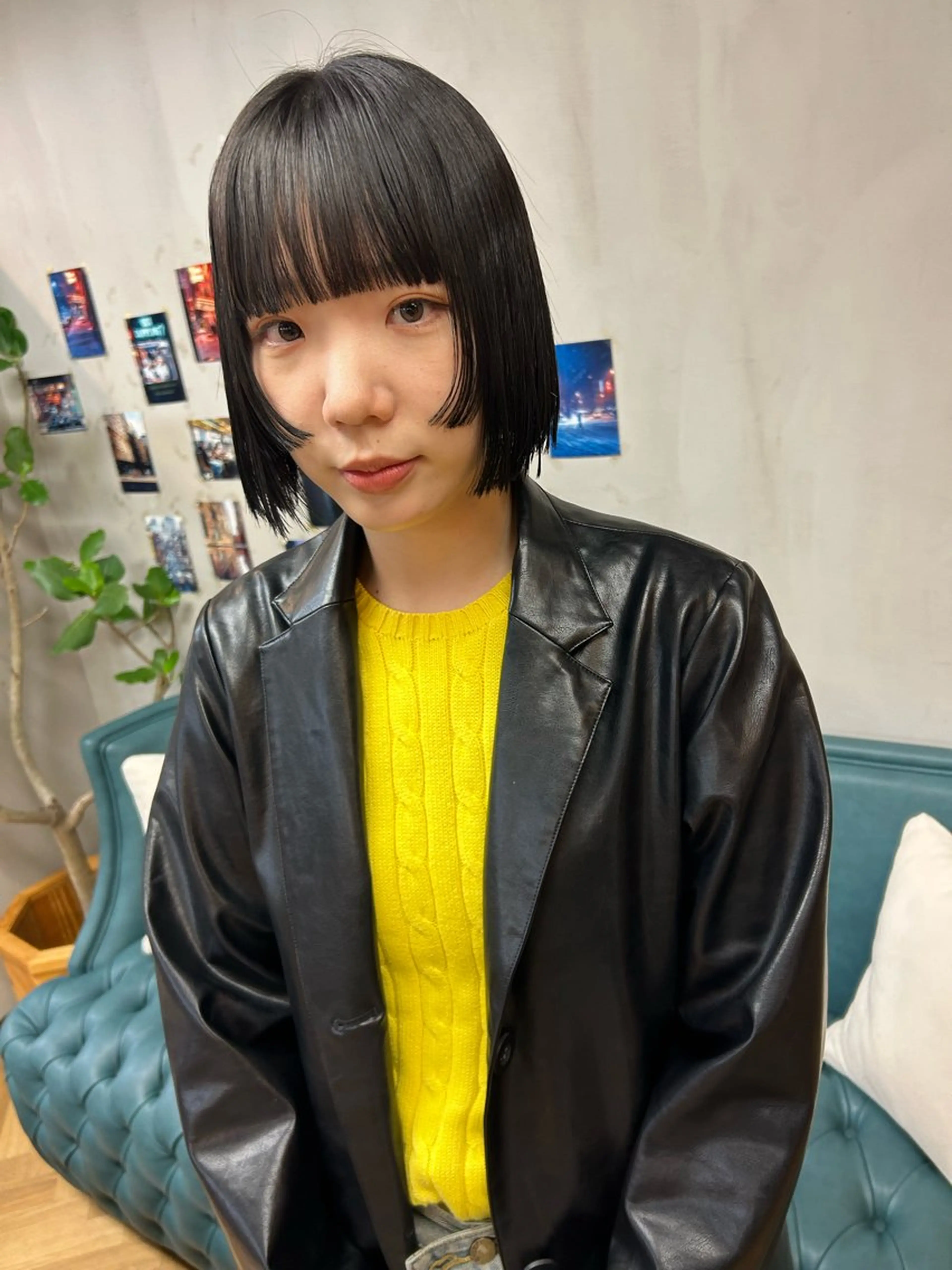 ショート カラー 髪と音処　マトぺ所属・デザインカラー/ボブ ブリーチカラー/ユリのヘアスタイル