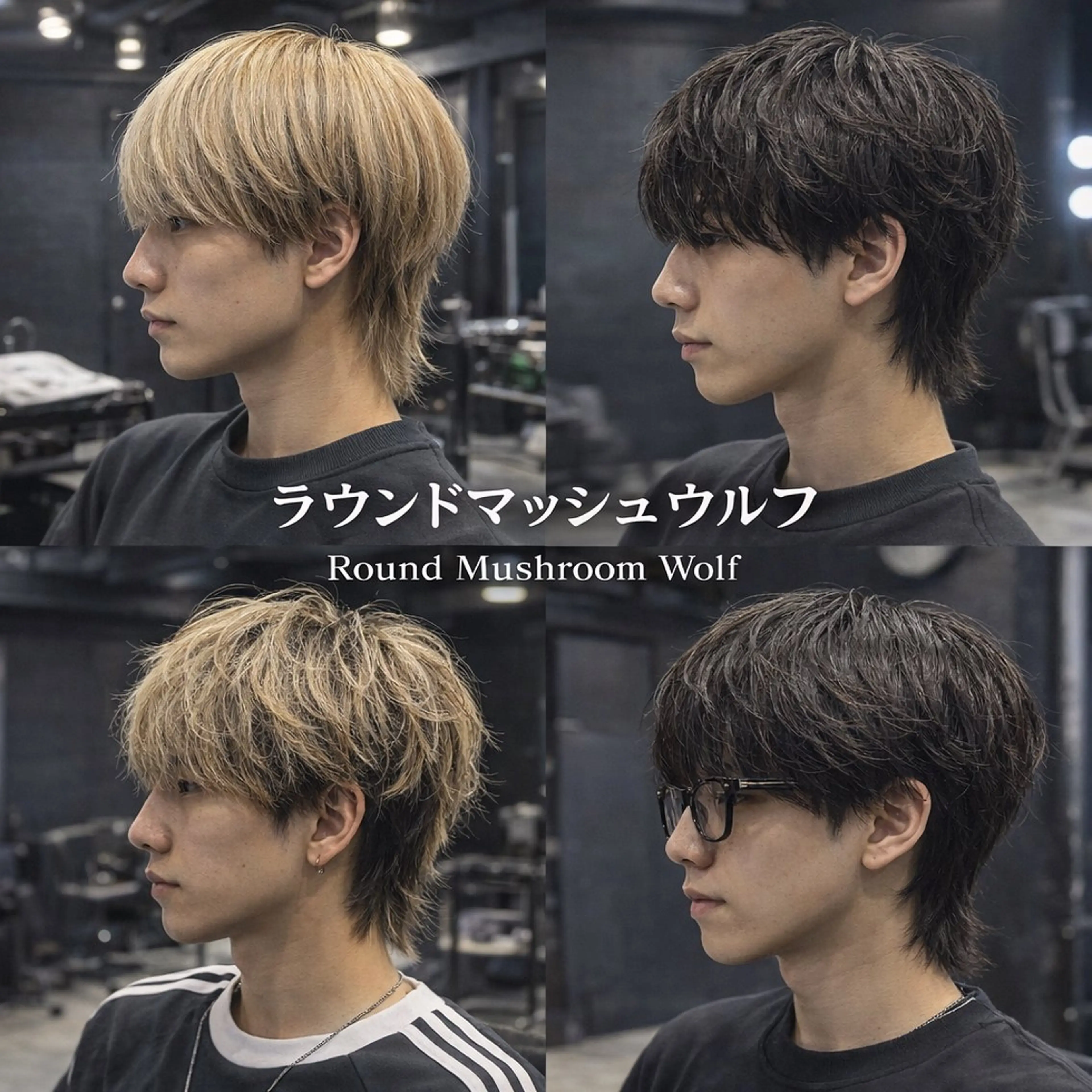 ミディアム カラー メンズ カット 【フェザーパーマ】 【縮毛矯正】鶴田文のヘアスタイル