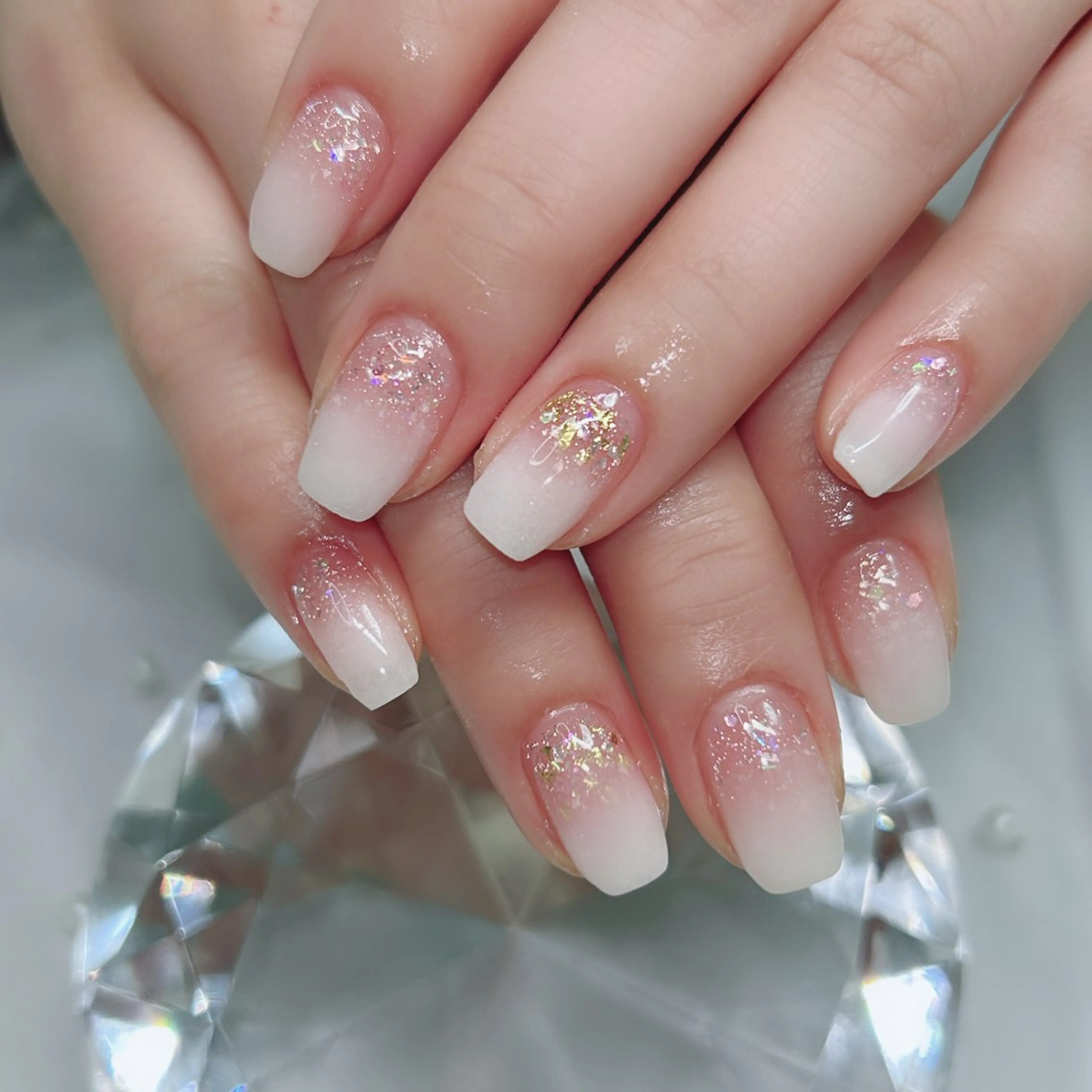ネイル アニマル柄 アートネイル フレンチネイル ジェルネイル ガーリー ハンドネイル Cute Tips nailのネイルデザイン