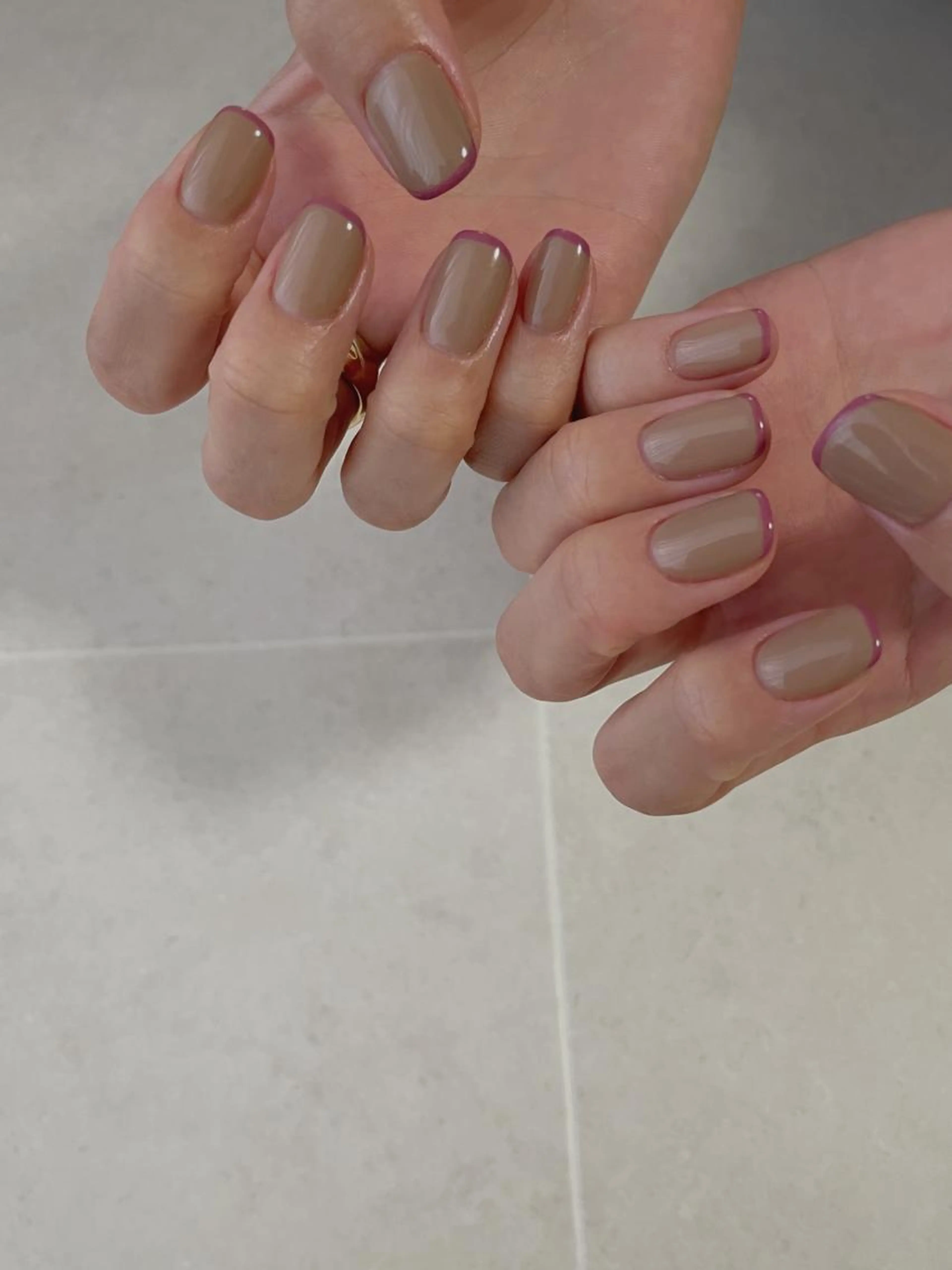 [HAND] french nail (カラーベース)の写真