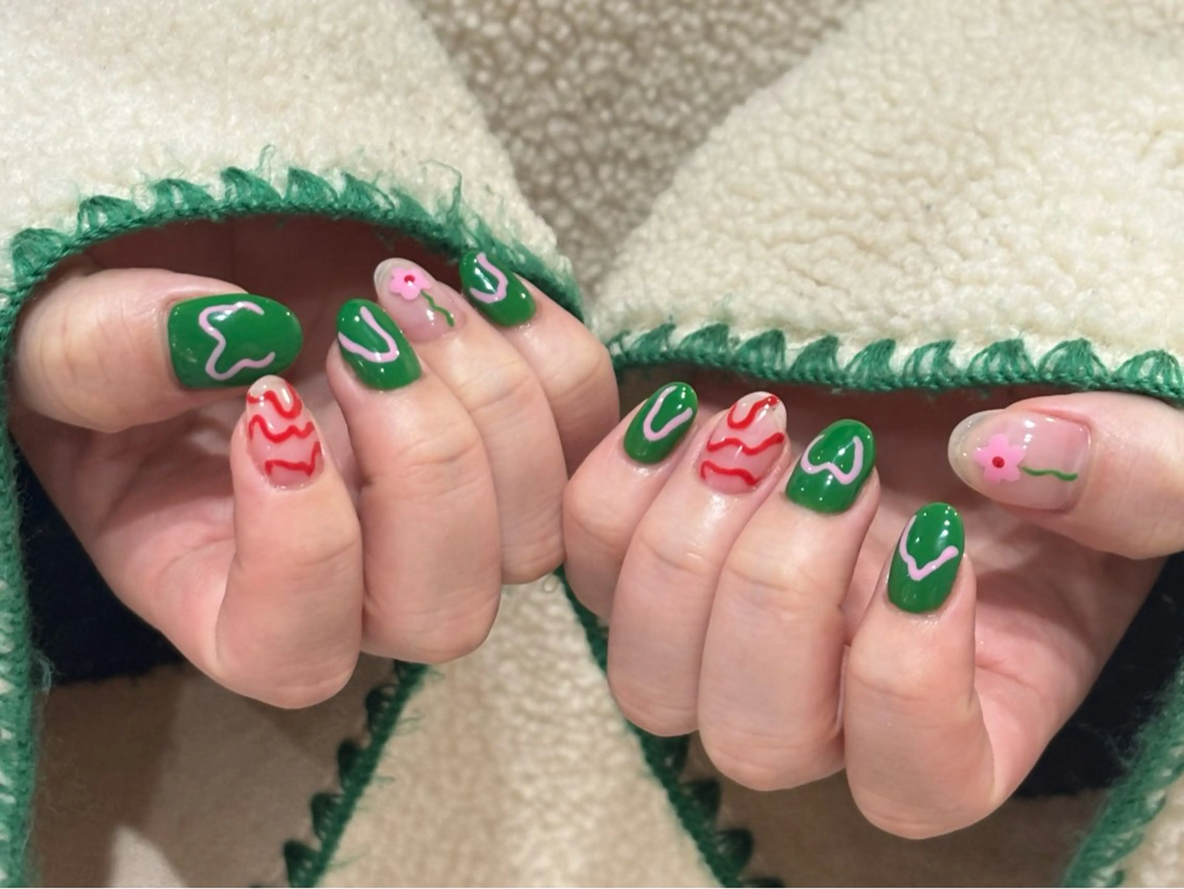 ネイル ハンドネイル 0203ムニムサン 💙Honokaのネイルデザイン