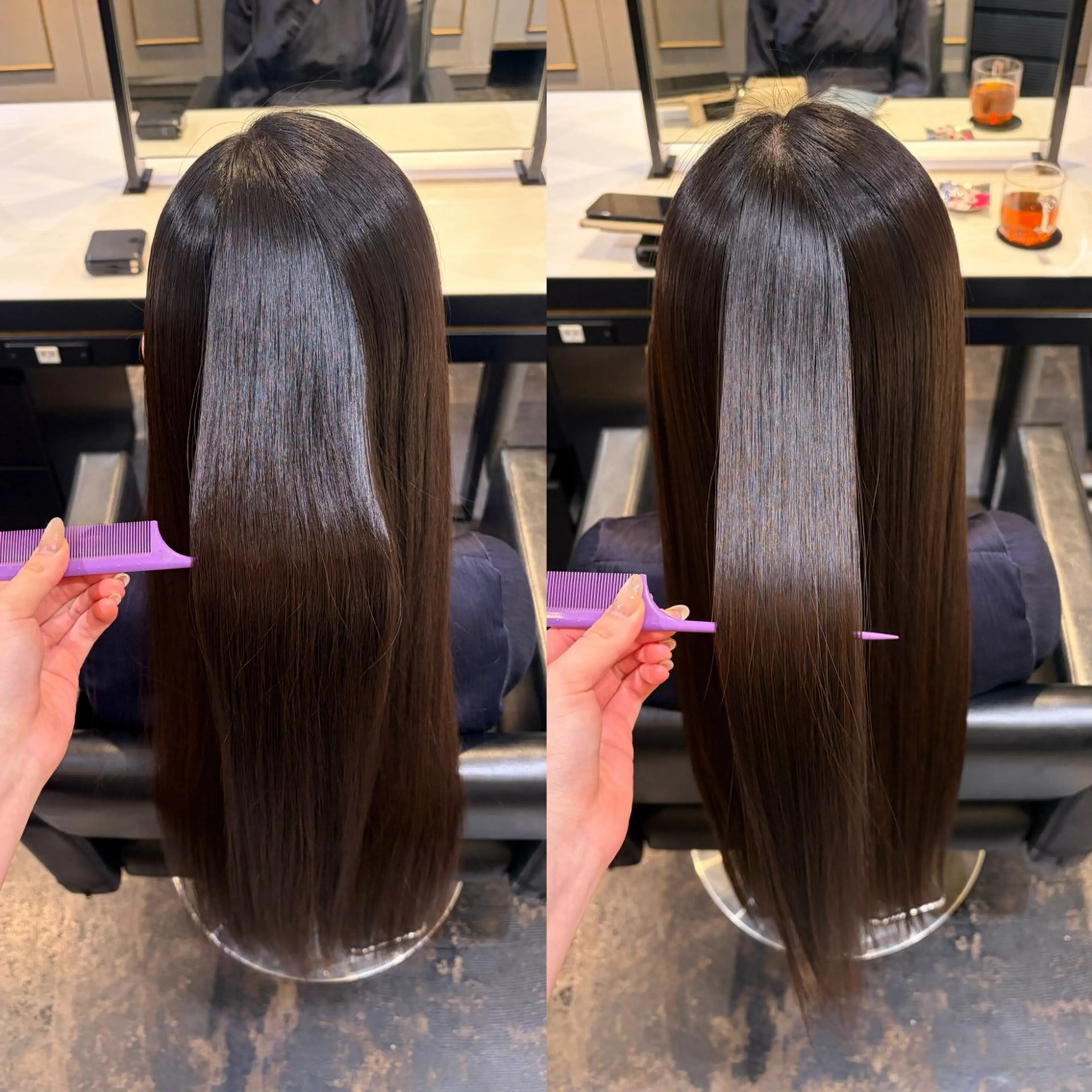 ロング 縮毛矯正 髪質改善🪽🎀 みおのヘアスタイル