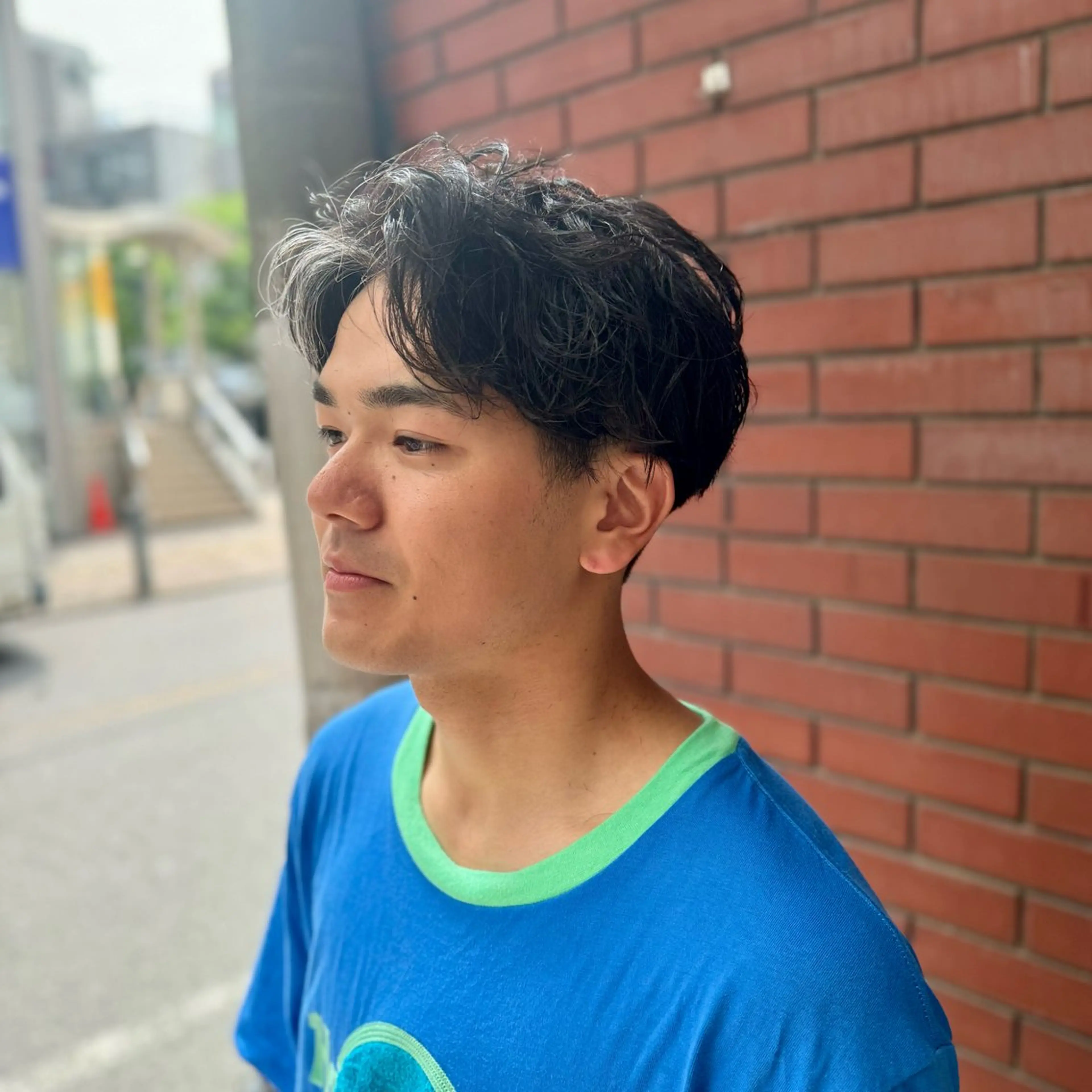 メンズ センターパート メンズ就活ヘア 柏メンズパーマ特化 蛯谷  晃裕のヘアスタイル