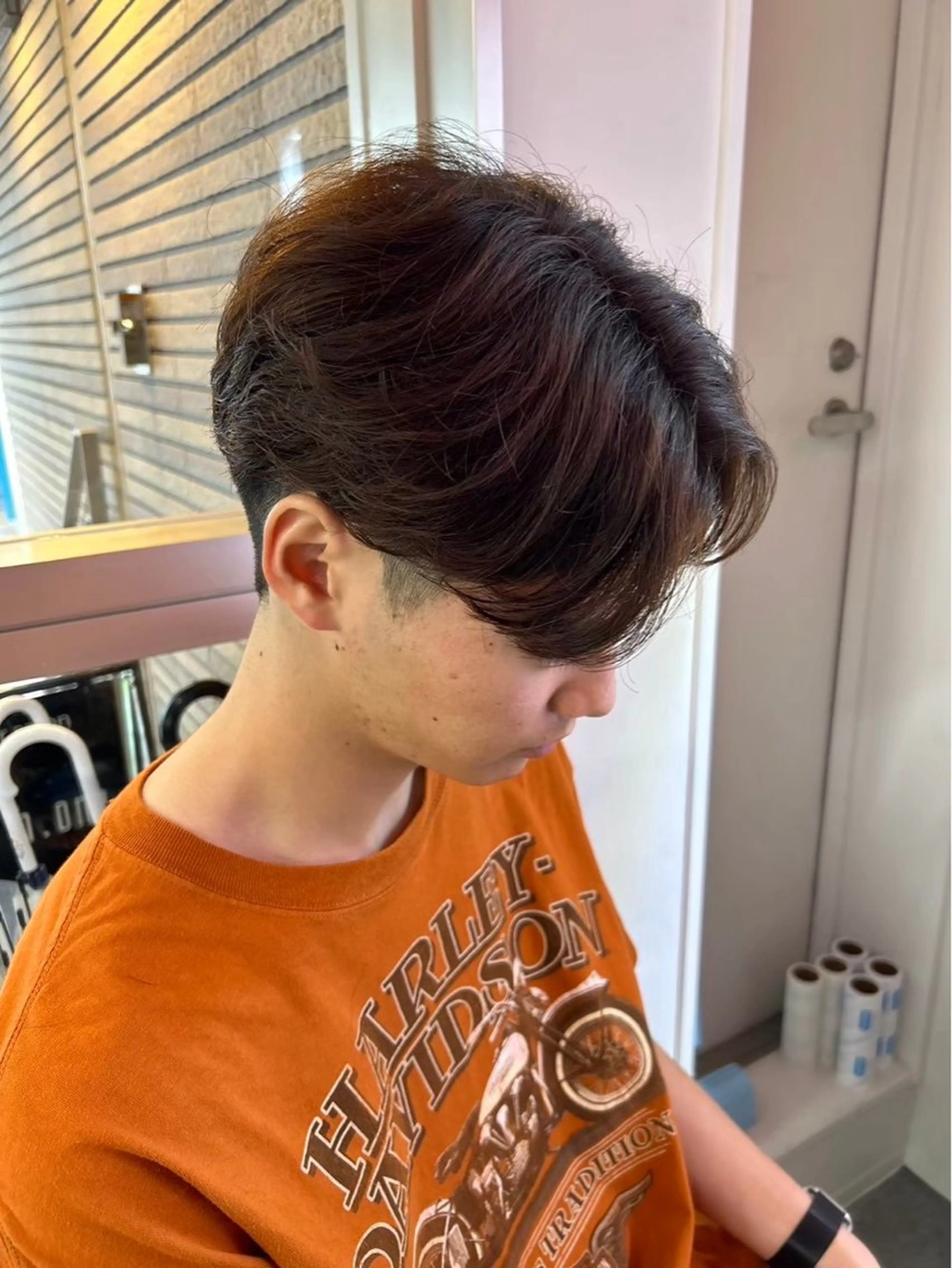 ミディアム カラー パーマ メンズ カット パーマ トリートメント ヘアセット メンズパーマ特化 🔥韓国ヘア職人🔥のヘアスタイル