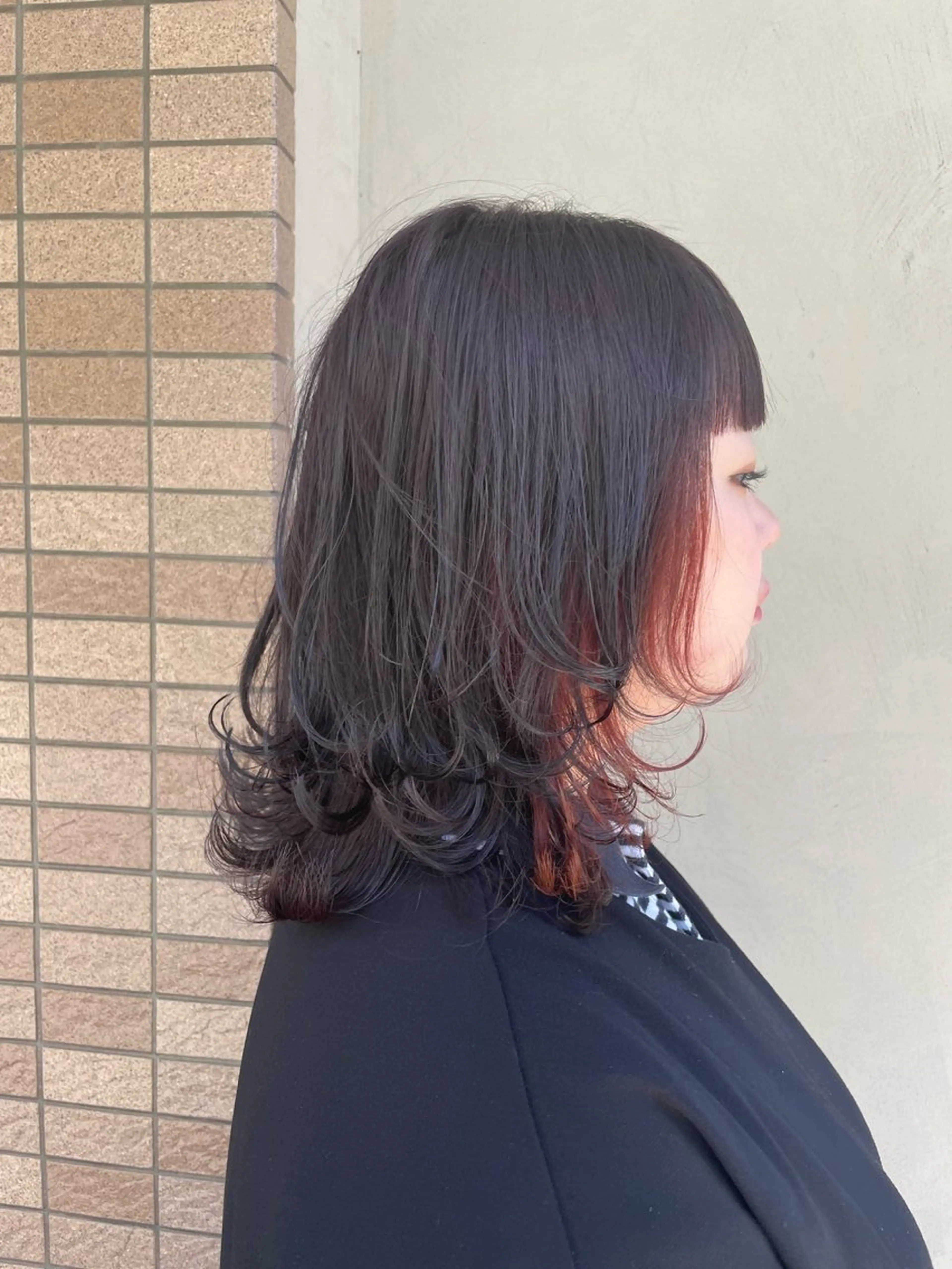 ミディアム カラー すみとも るなのヘアスタイル