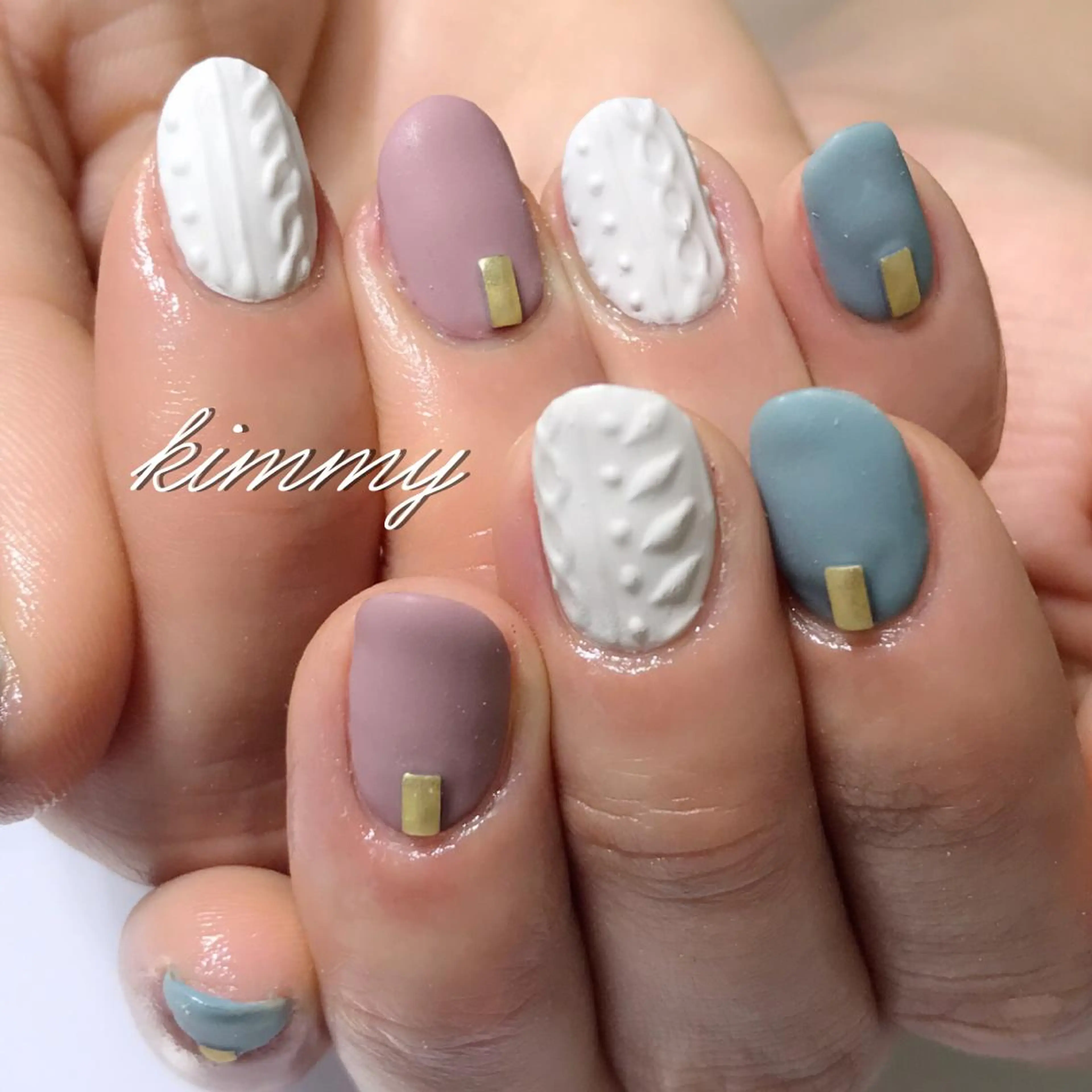ネイル マットネイル ハンドネイル kimmy nailsのネイルデザイン
