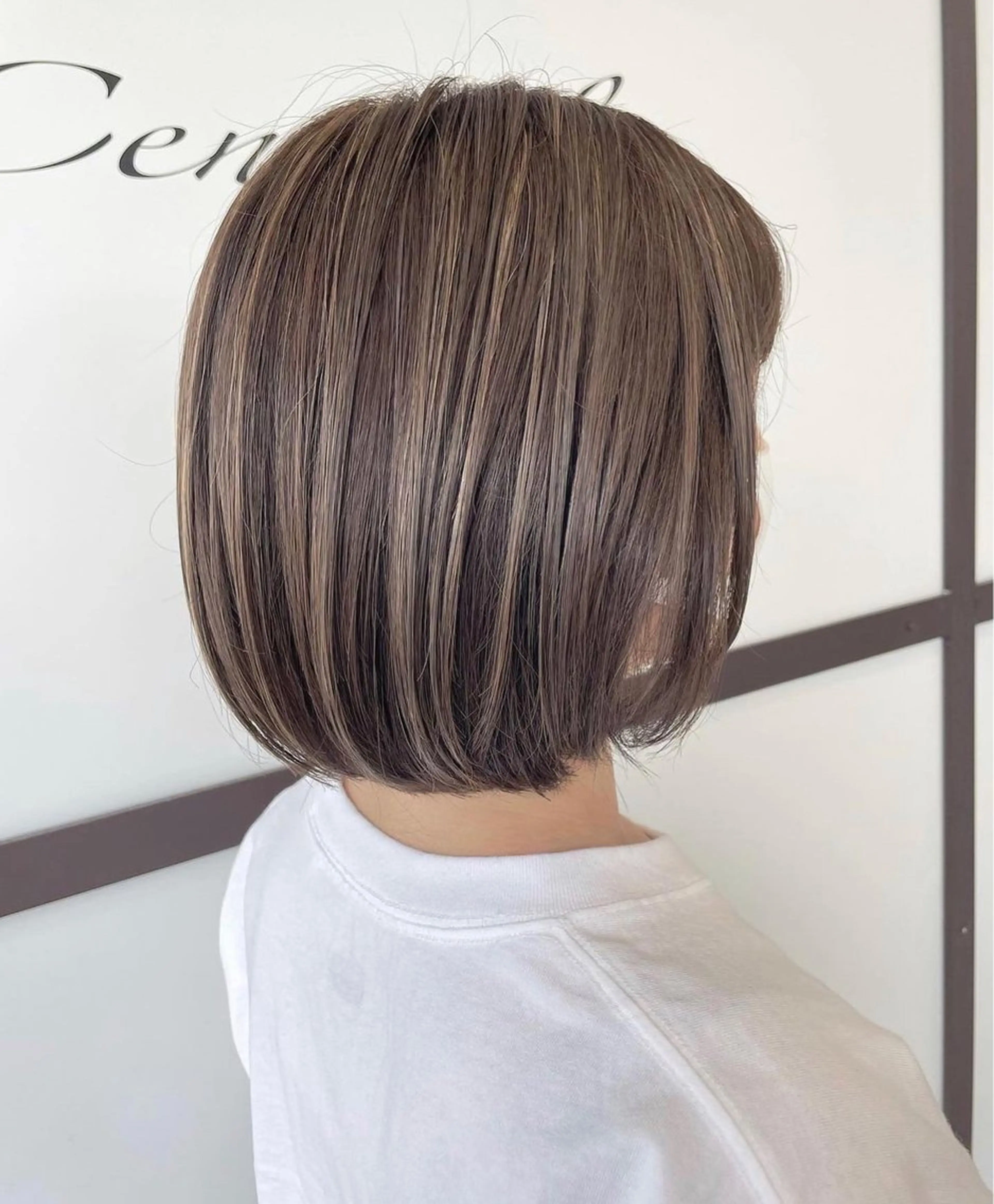 ショート カラー アッシュ ベージュカラー 透明感カラー ハイライトカラー ボブ ヘアカラー トリートメント 河合秀明/ショート /ボブ/レイヤーのヘアスタイル