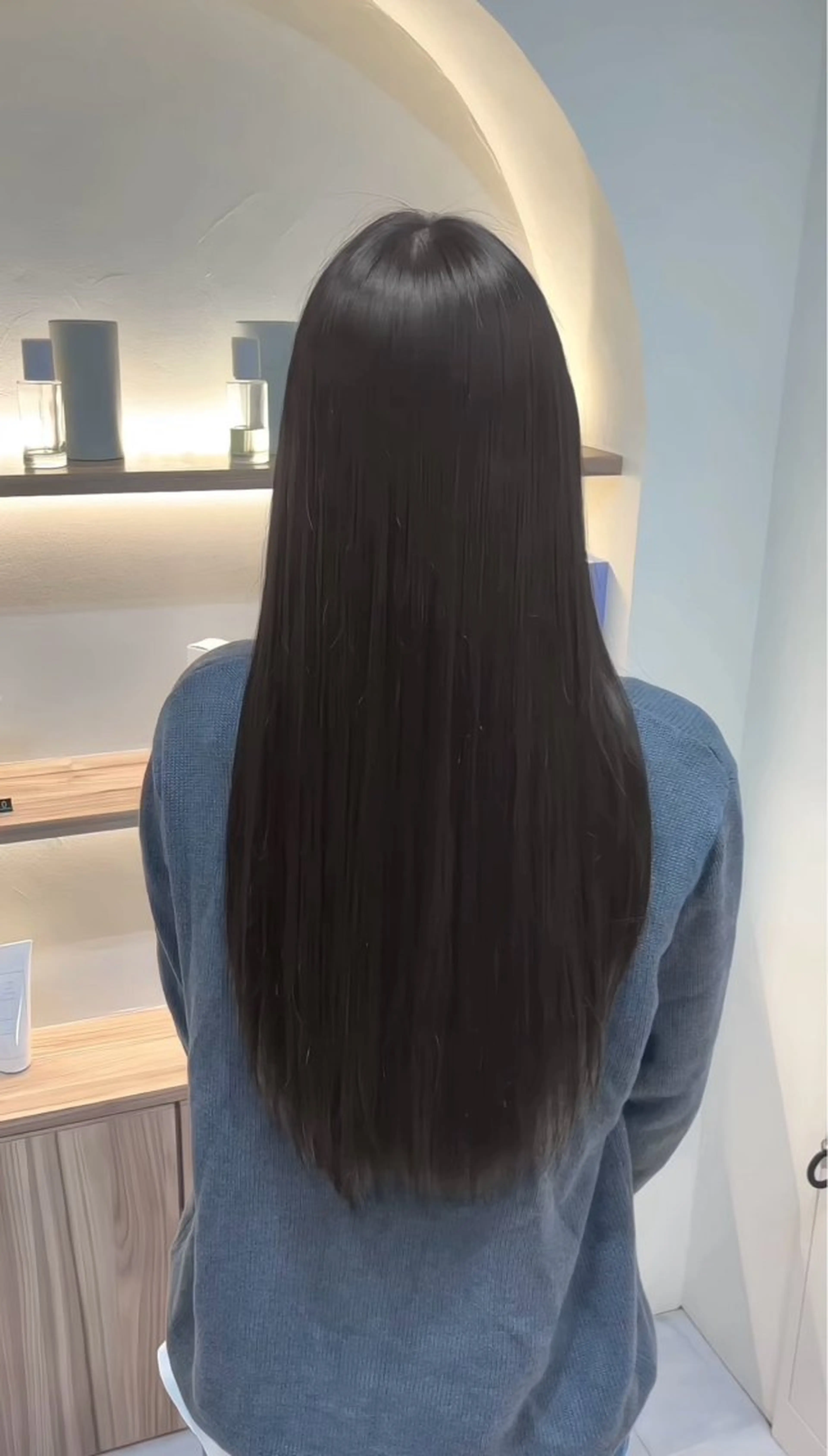 ロング カット ヘアカラー トリートメント 学生人気No1🩶 韓国風/艶髪/輝士のヘアスタイル