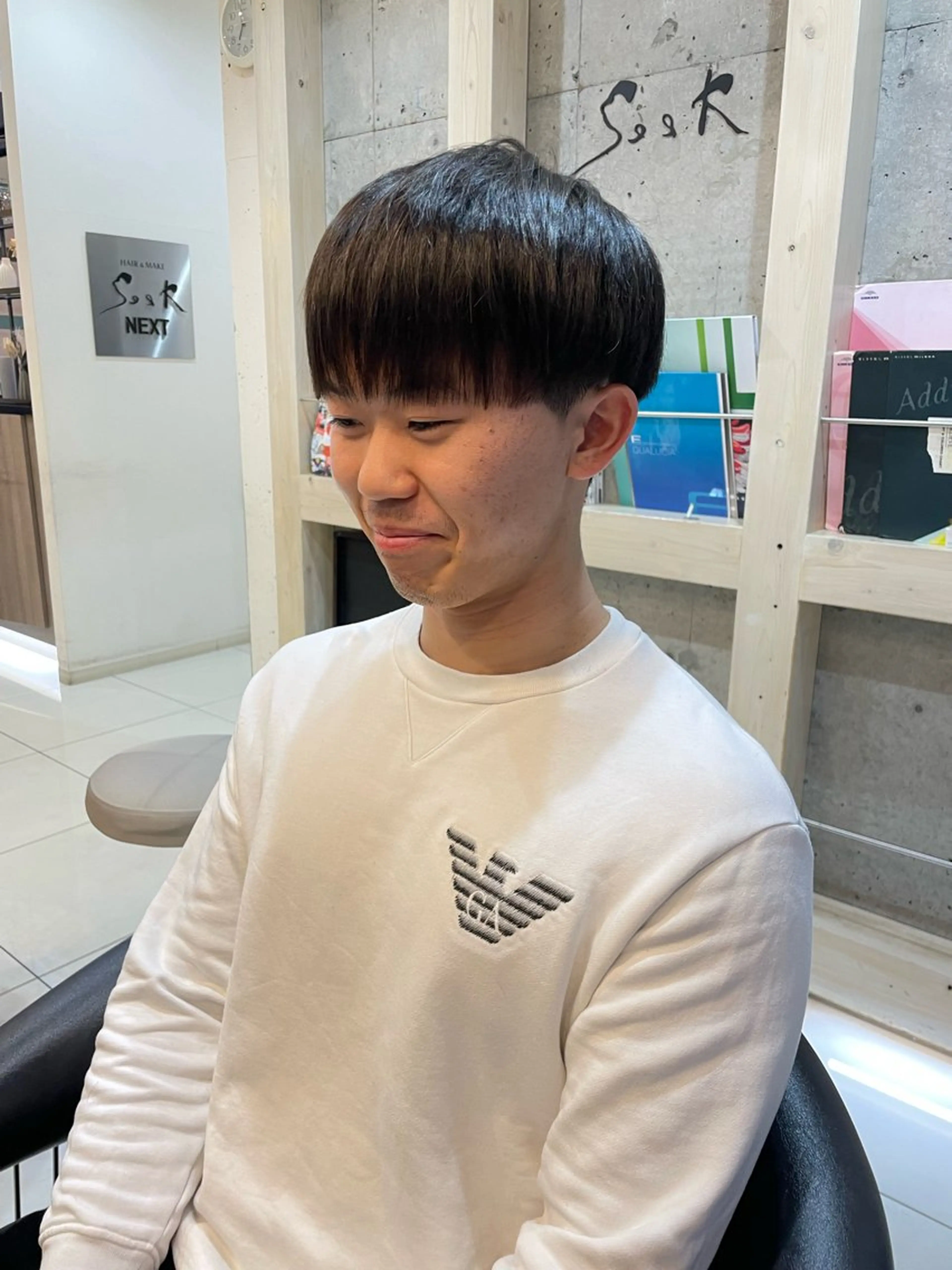 メンズ カット mao♡ベージュ/ 顔周りカットのヘアスタイル