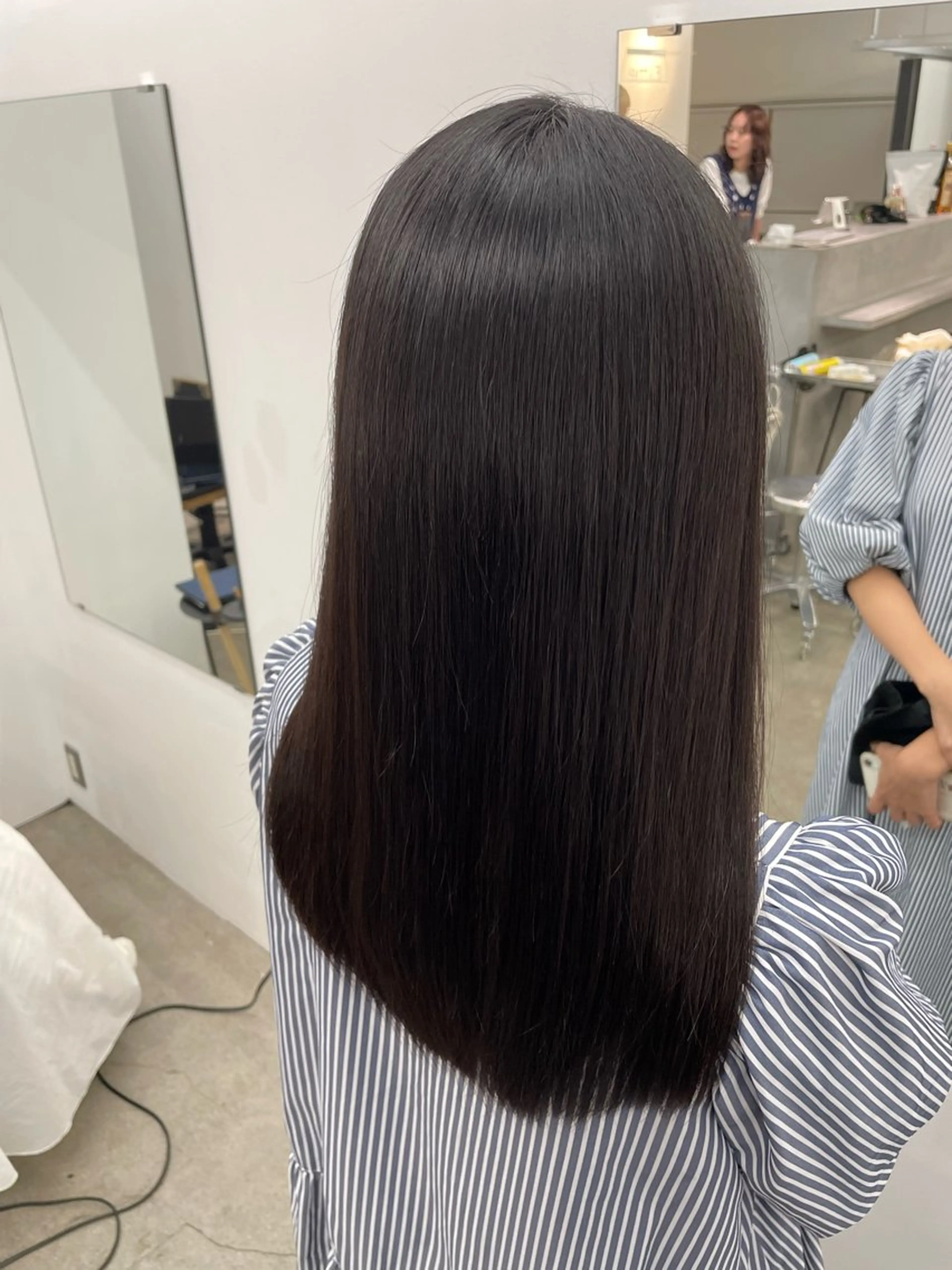 ロング パーマ 髪質改善 縮毛矯正 ストレートパーマ 縮毛矯正 【お洒落パーマ】 Elme　肥塚康汰郎のヘアスタイル