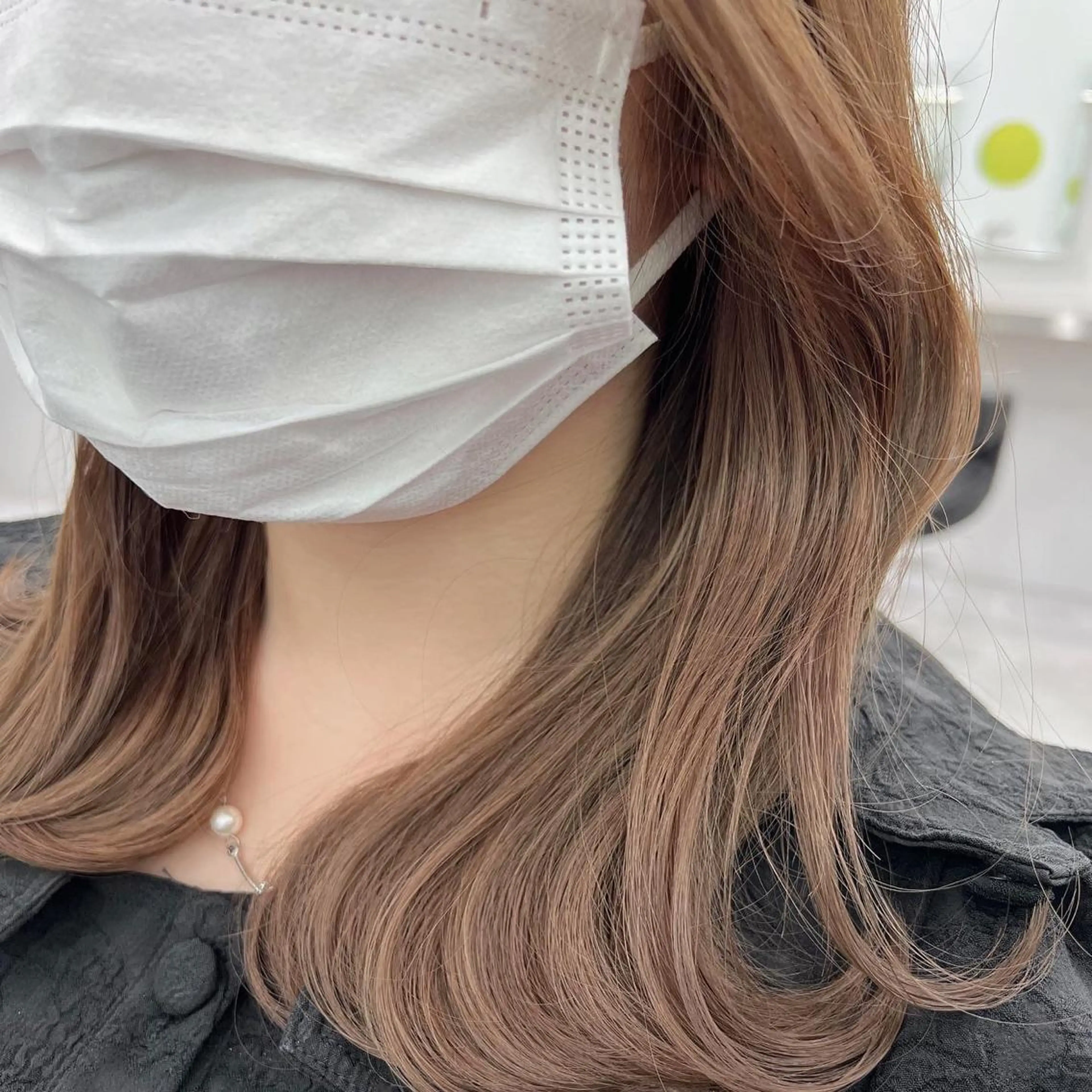 ミディアム ヘアカラー トリートメント ヘッドスパ 透明感♡グレージュ ♡ミルクティー♡のヘアスタイル