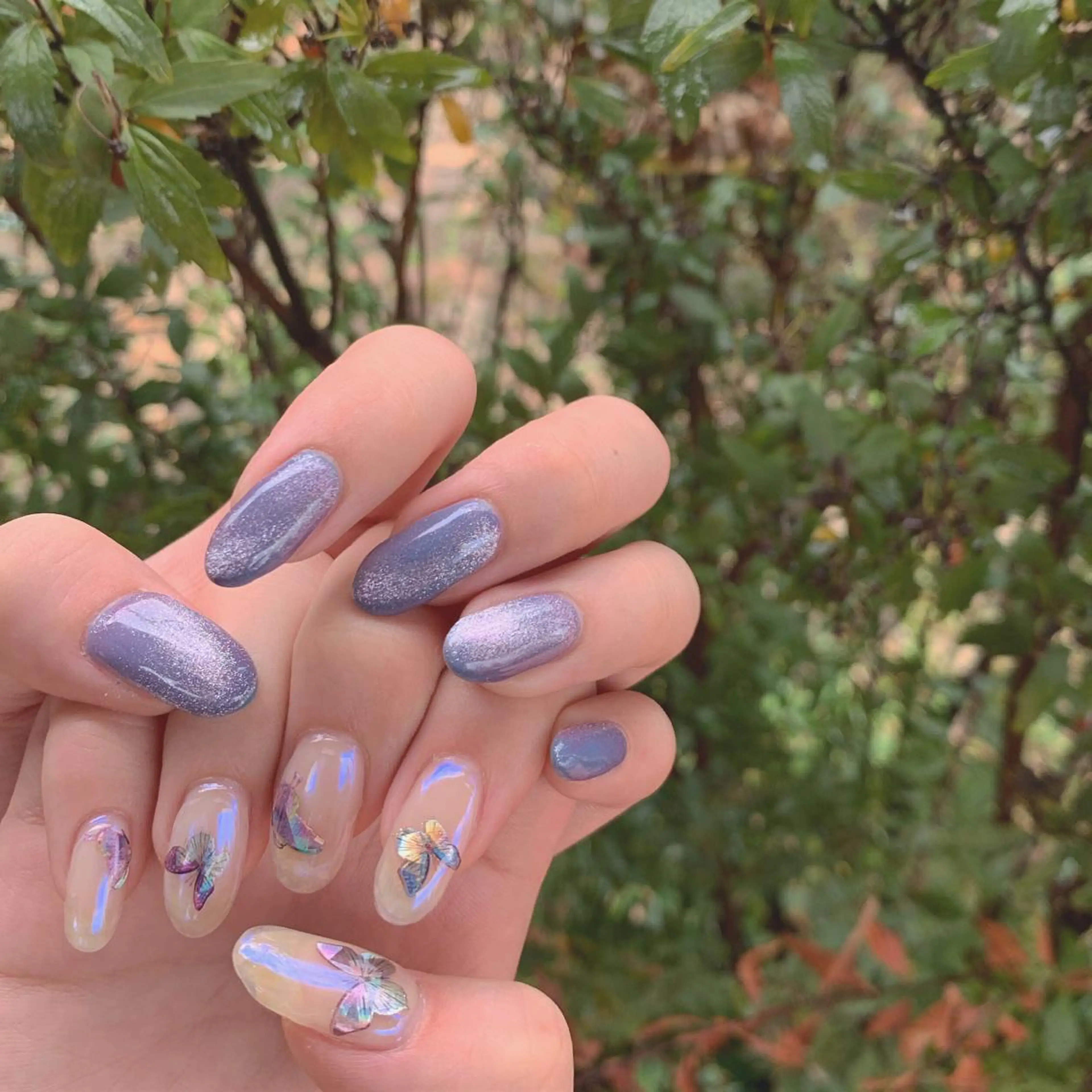 ネイル アートネイル 韓国ネイル 大理石ネイル(マーブル) ミラーネイル ニュアンスネイル ハンドネイル MoonLight MIHOのネイルデザイン