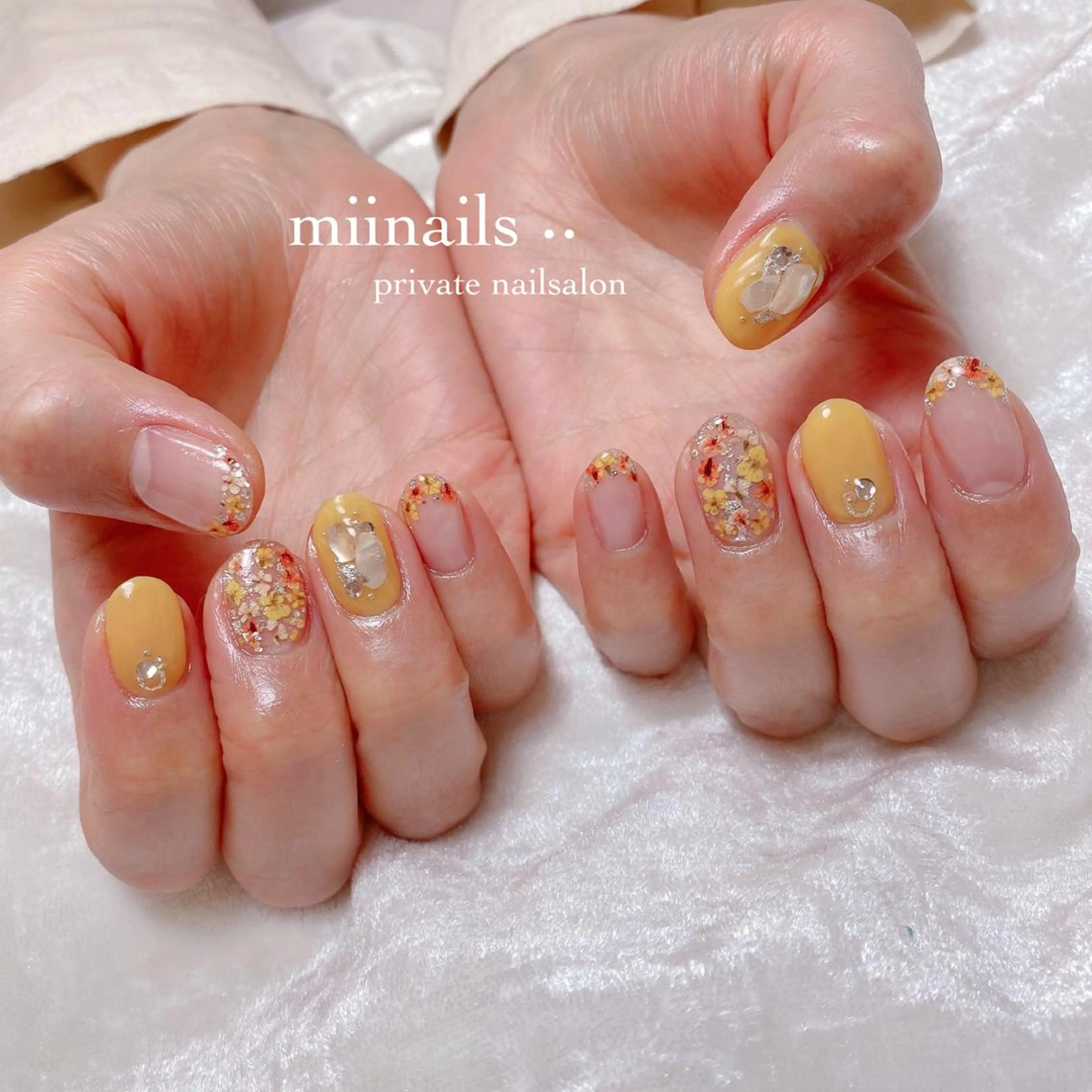ネイル 韓国ネイル ワンホンネイル ハンドネイル nailsalon miinailsのネイルデザイン
