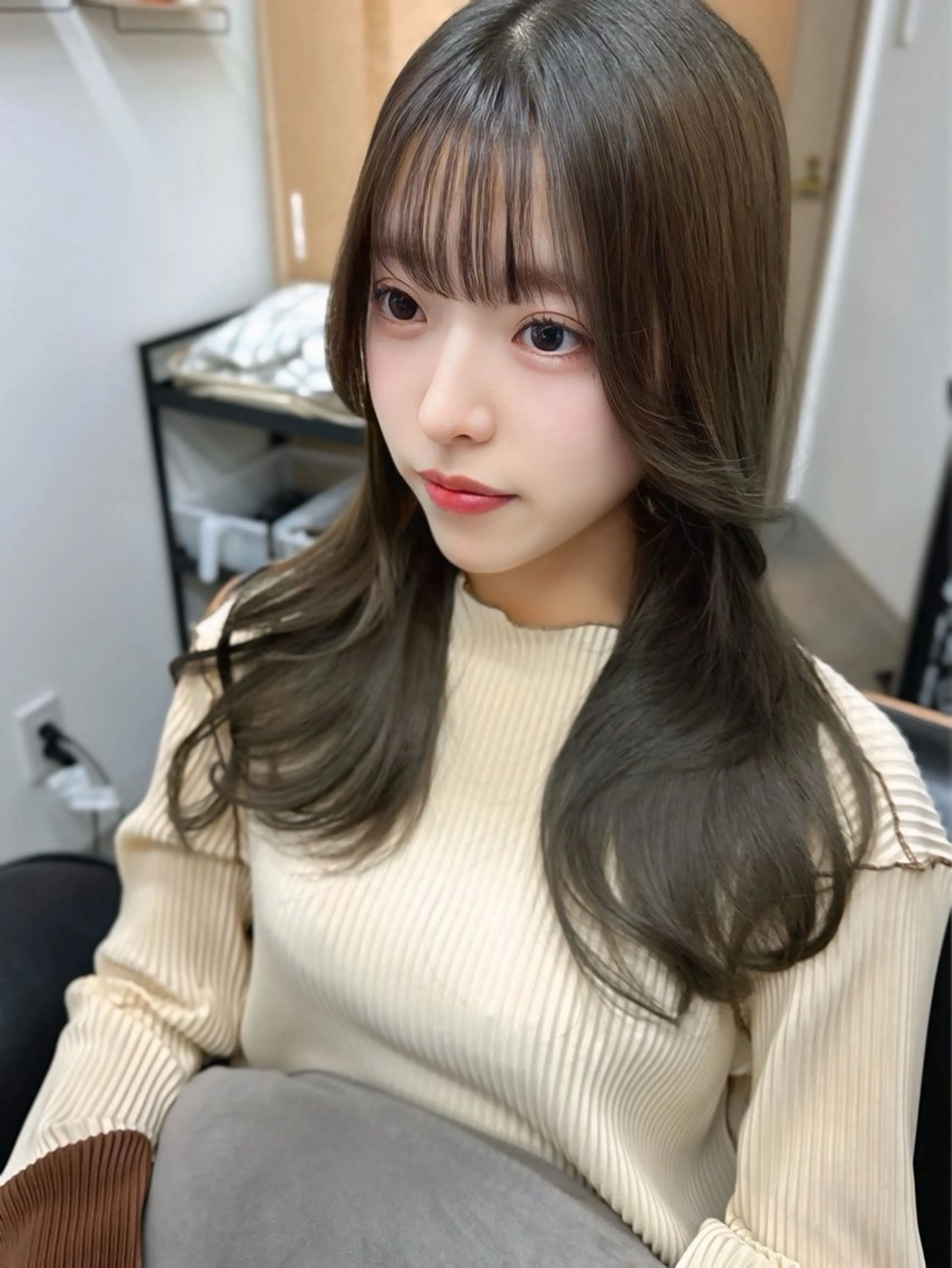 ロング カラー アディクシーカラー イルミナカラー クオルシアカラー 髪質改善 韓国風ヘア 艶髪改善師/高橋潤 /レイヤーカットのヘアスタイル