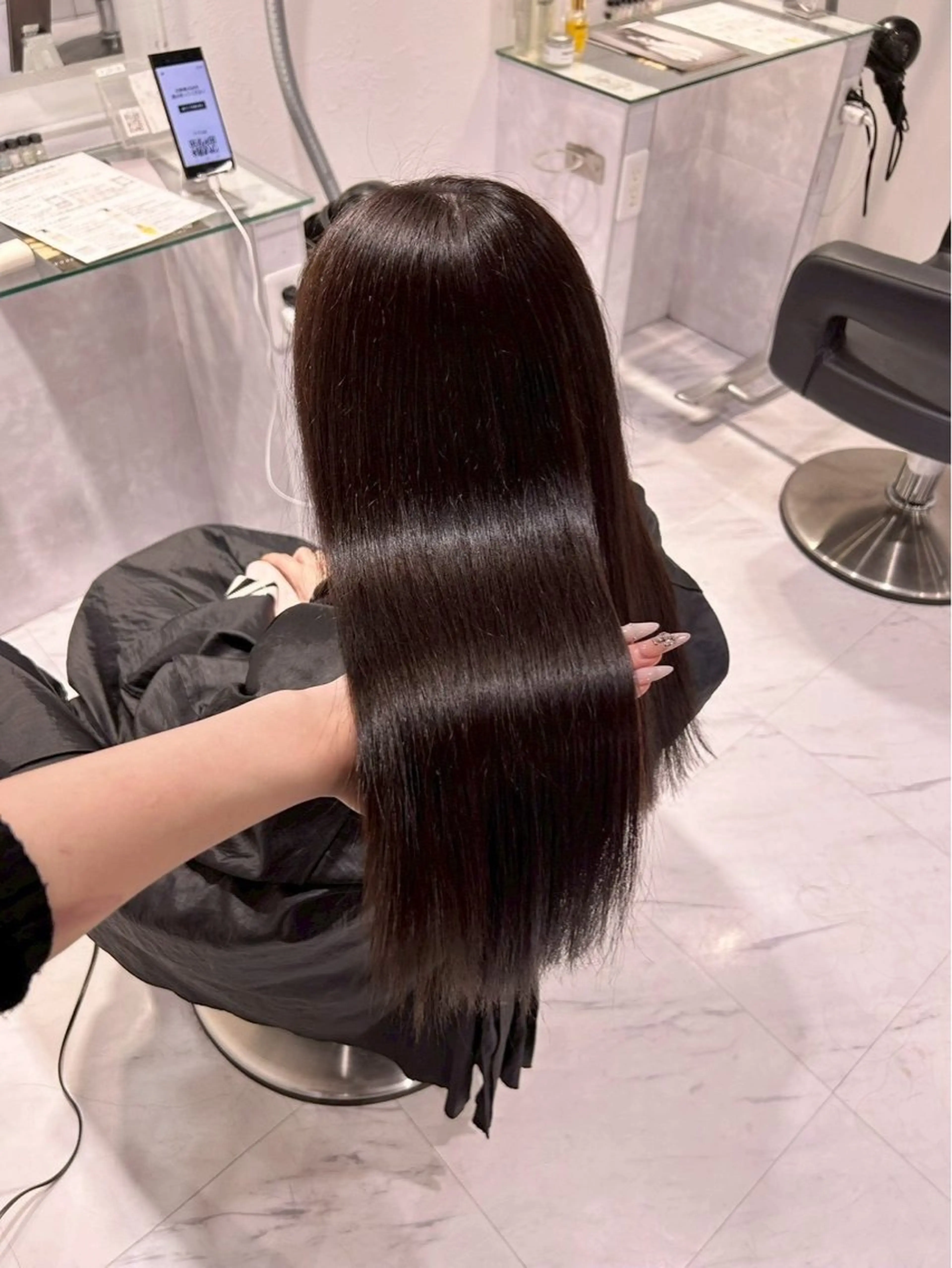 ロング ヘアカラー トリートメント 韓国ワンホン透明感 カラー✨🖤ここあのヘアスタイル