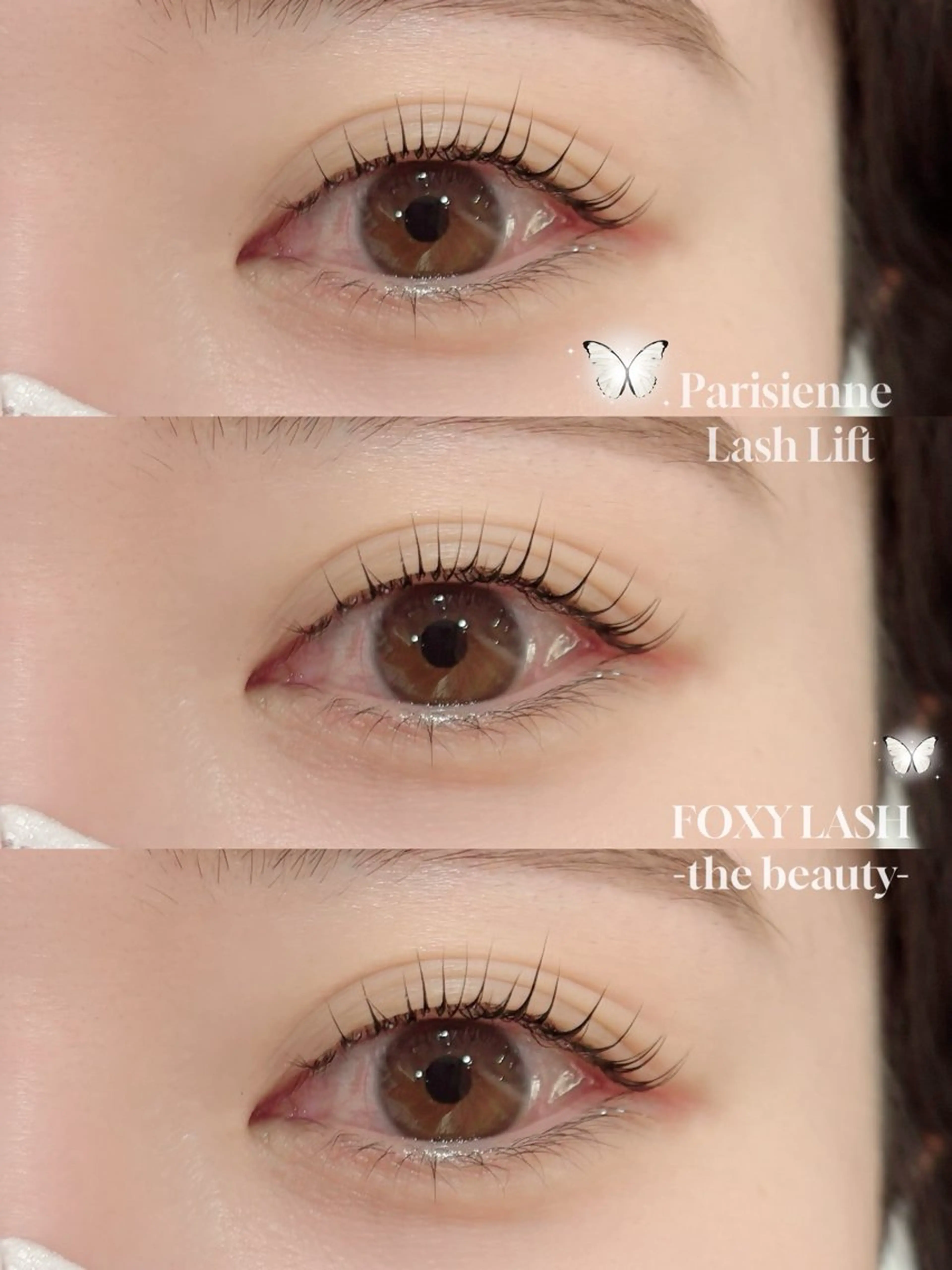 マツエク・マツパ パリジェンヌラッシュリフト FOXY LASH tadaのマツエク・マツパデザイン