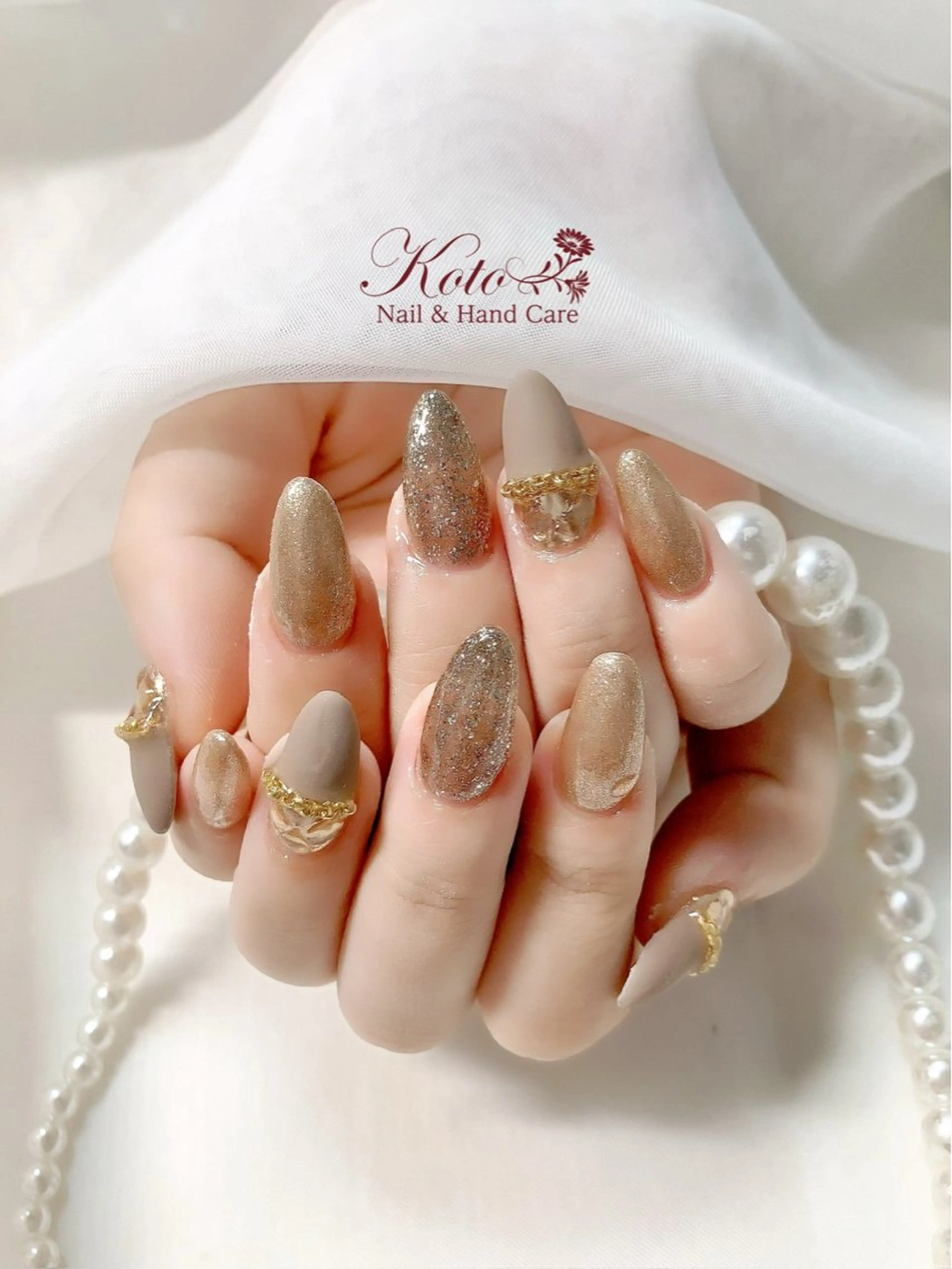 ネイル 長さ出し ジェルネイル 持ち込み ニュアンスネイル 赤色 ハンドネイル Nail Salon KOTOのネイルデザイン