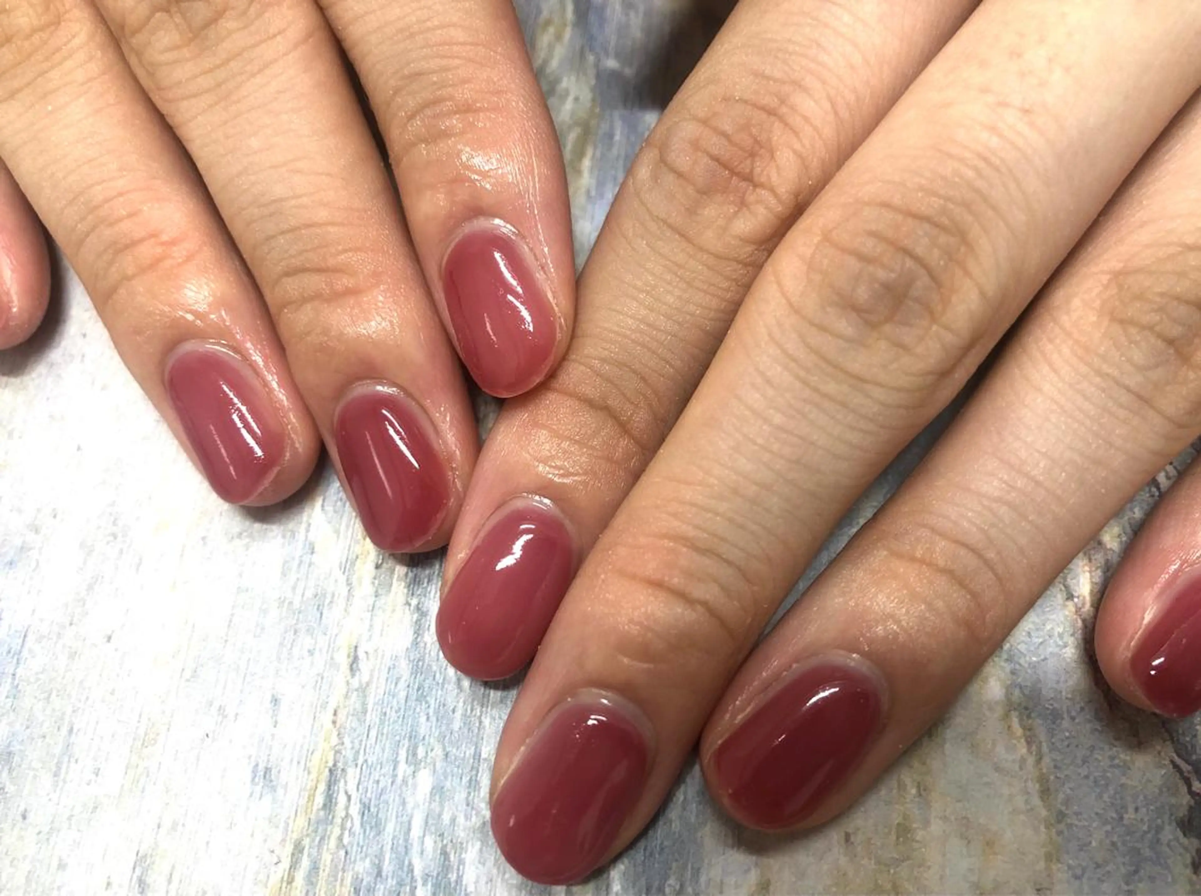 ネイル クリアネイル ピンク ハンドネイル mogunail &blowのネイルデザイン