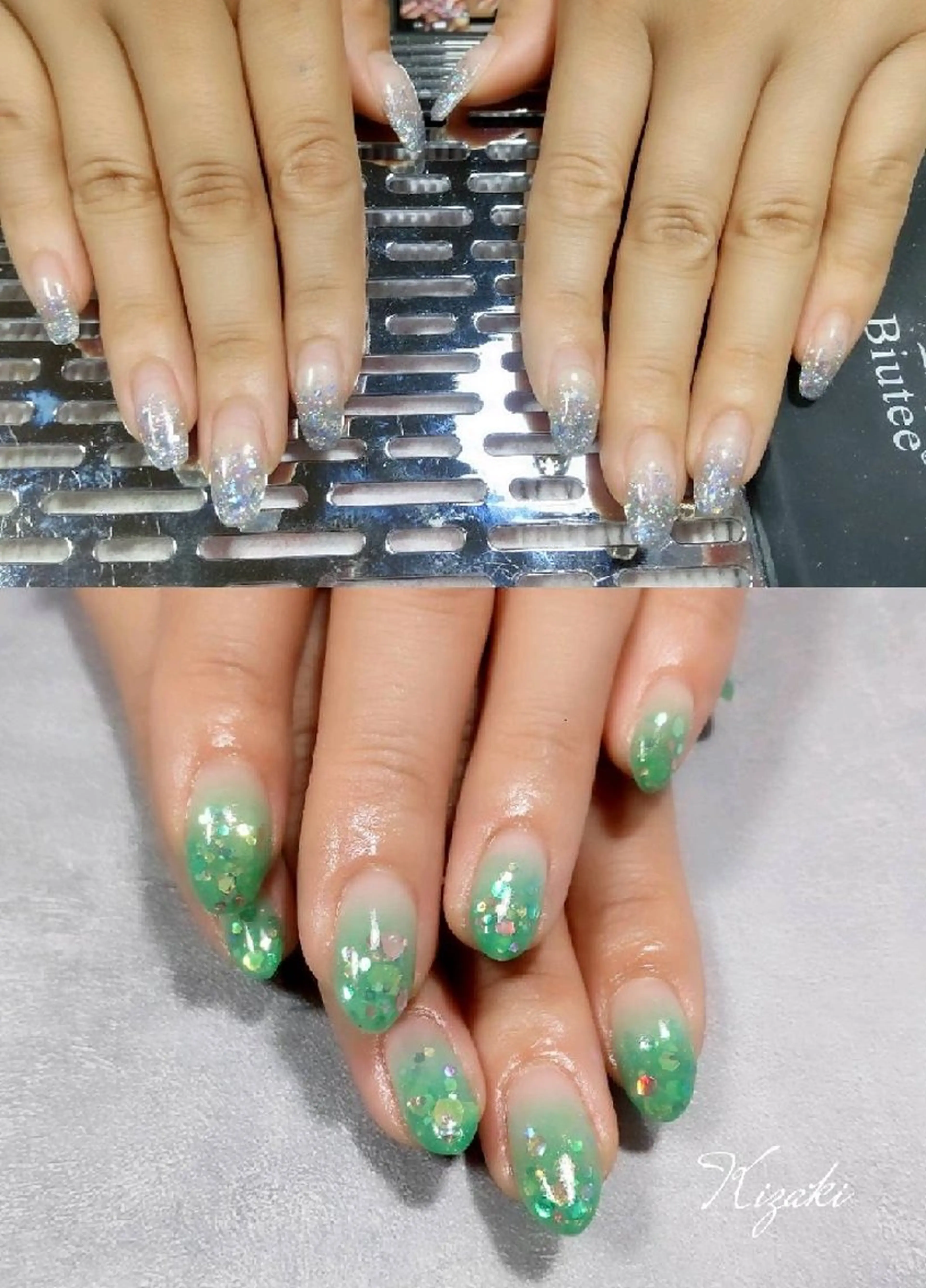 ネイル ラメ(グリッター) ラメグラデーション ハンドネイル Kizaki.. Saoriのマツエク・マツパデザイン
