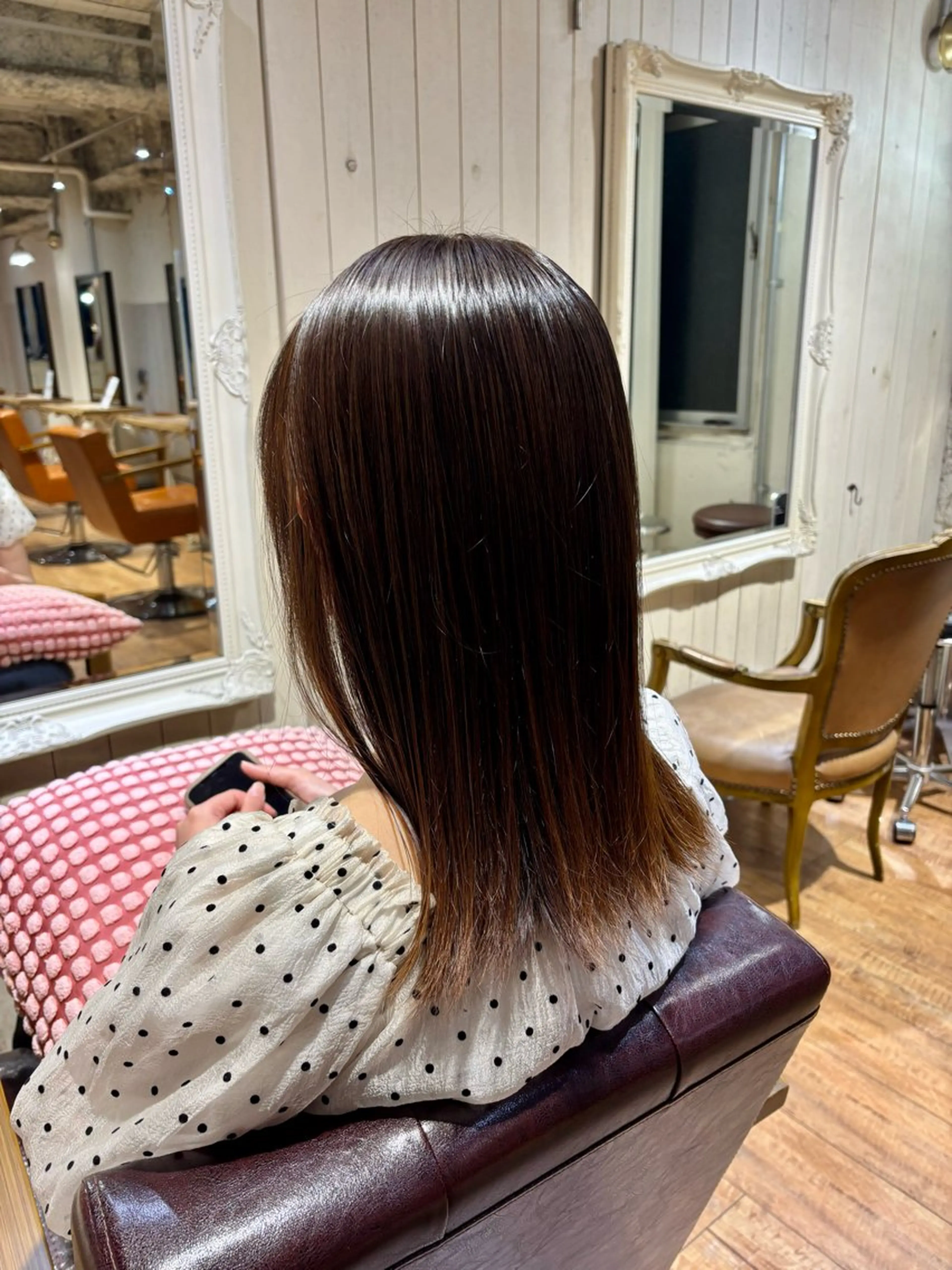 ミディアム 縮毛矯正 トリートメント 🍀うる艶カラー🍀 ayuのヘアスタイル
