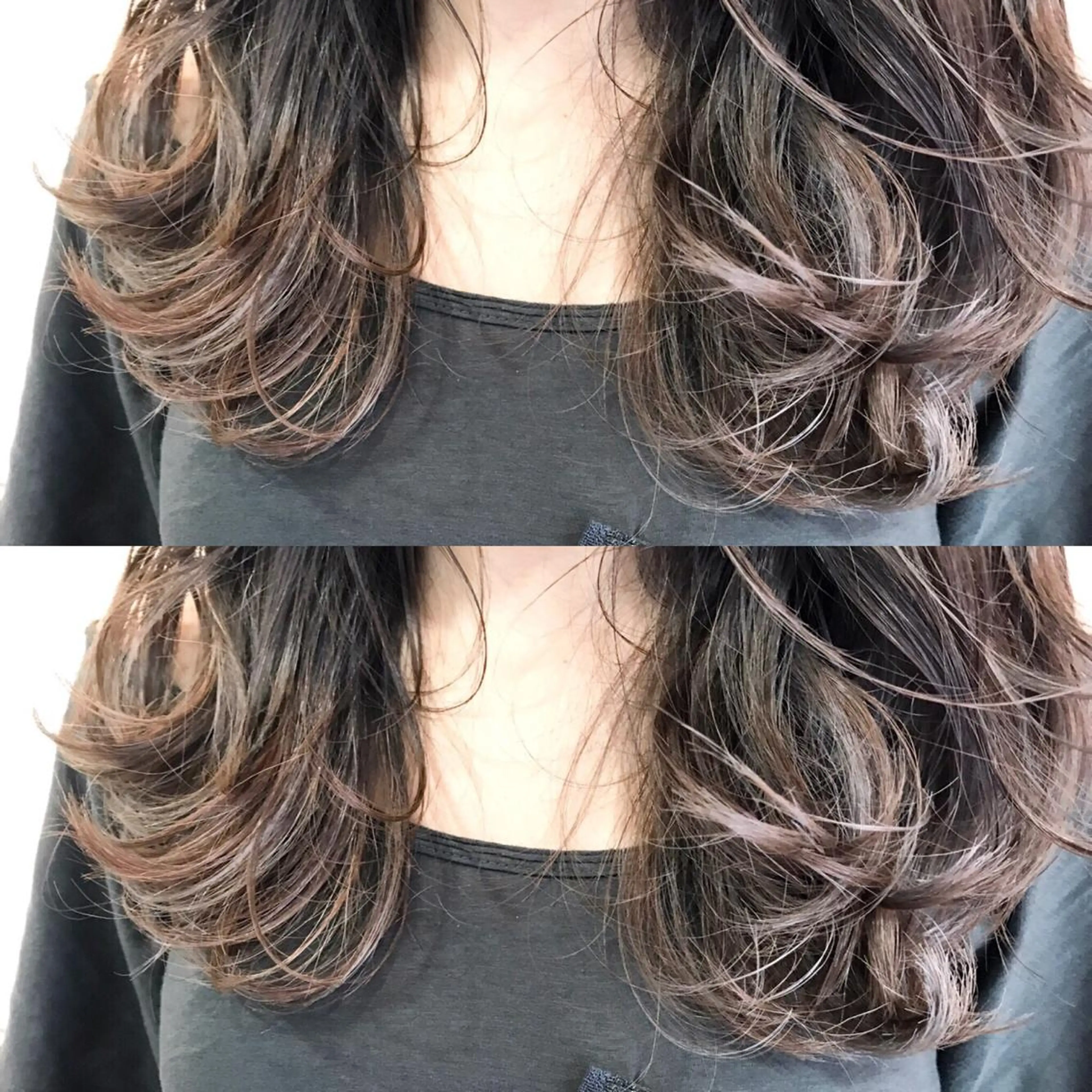 セミロング カラー シールエクステ⭐️ オオミタクヤのヘアスタイル